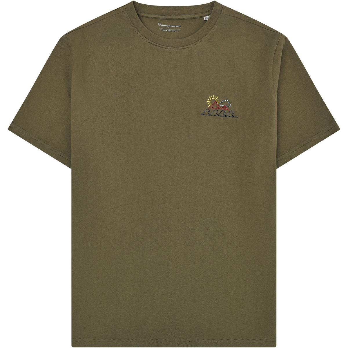 KnowledgeCotton Apparel Herren Chest Print T-Shirt