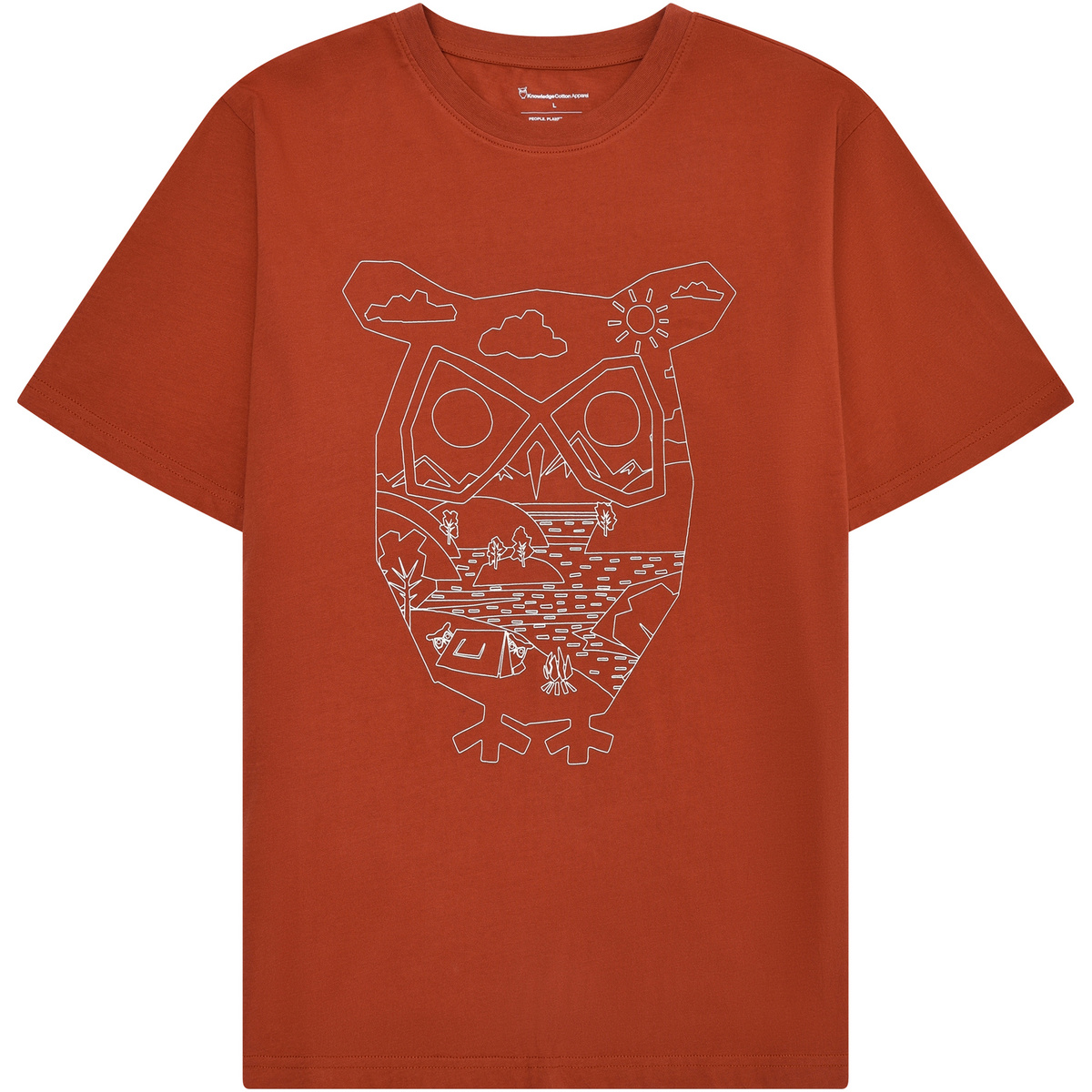 KnowledgeCotton Apparel Herren Front Print T-Shirt