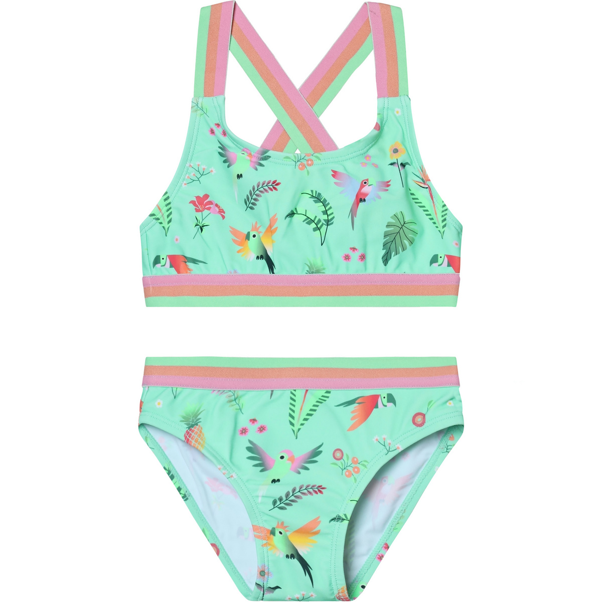 Color Kids Kinder Contrast Straps Aop Bikini