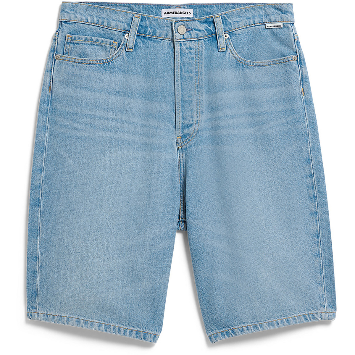 Armedangels Herren Baggy Hemp Blend Denim Shorts