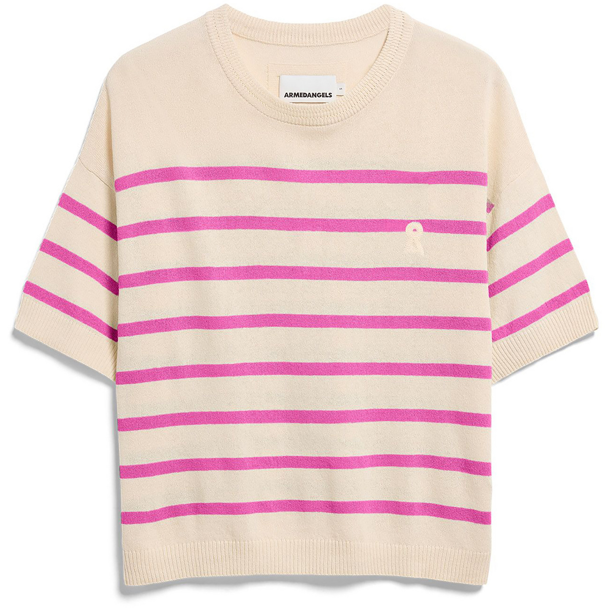 Armedangels Damen Stripe Linen Blend T-Shirt