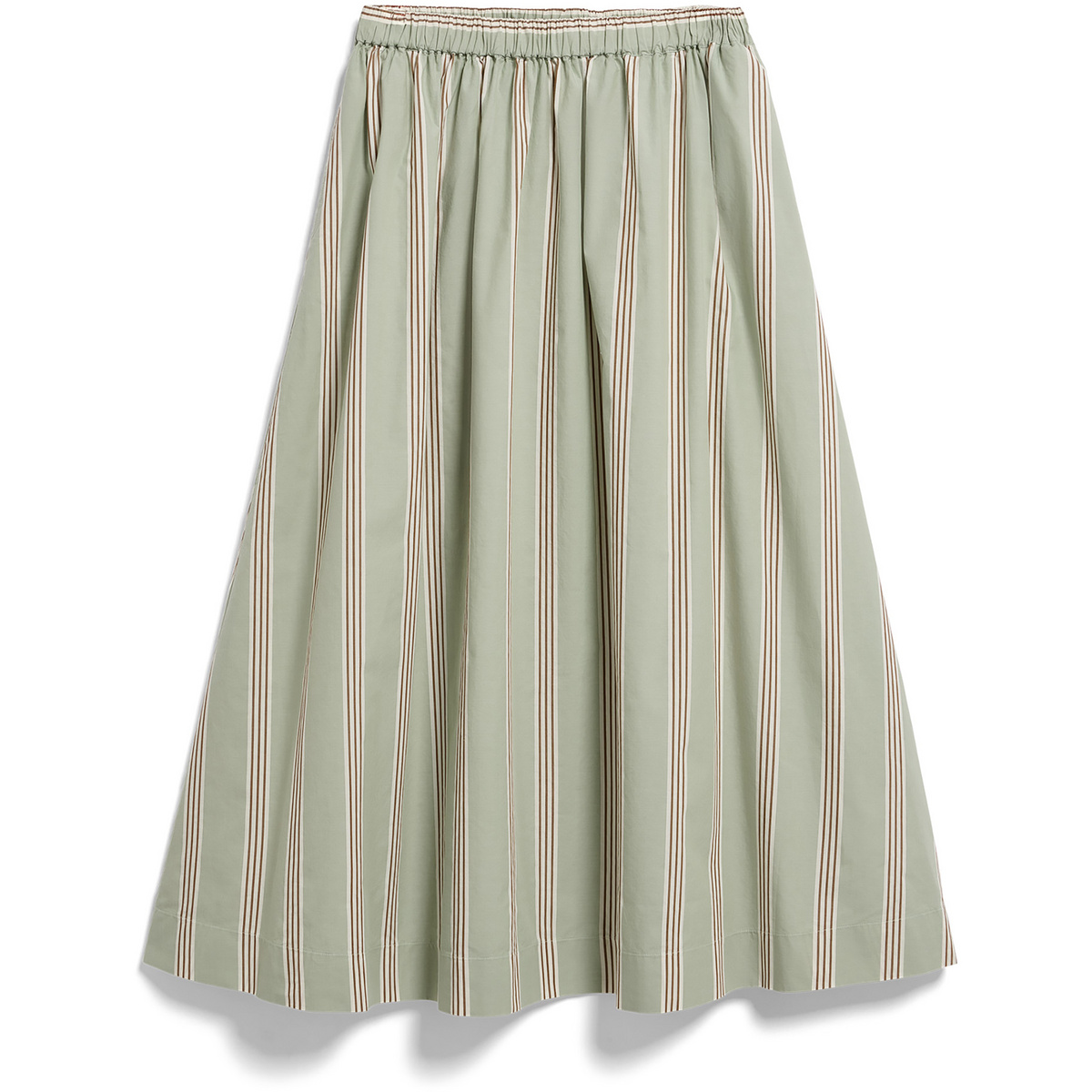 Armedangels Damen Stripe A-Line Midi Rock