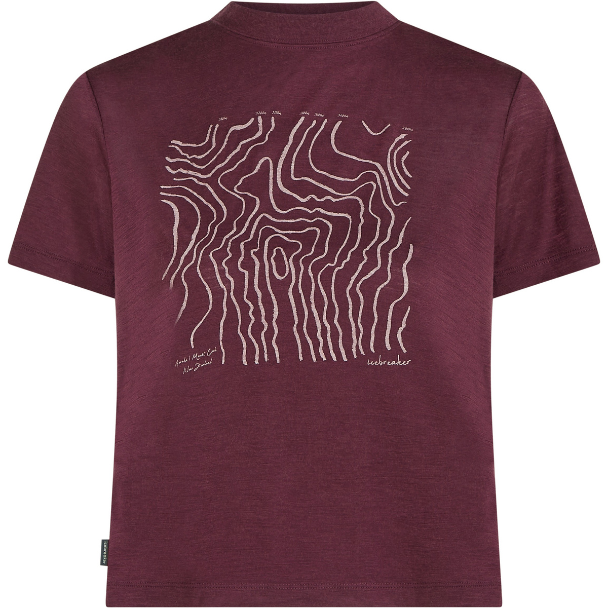 Icebreaker Damen Merino 150 Tech Lite Crop Great Heights T-Shirt