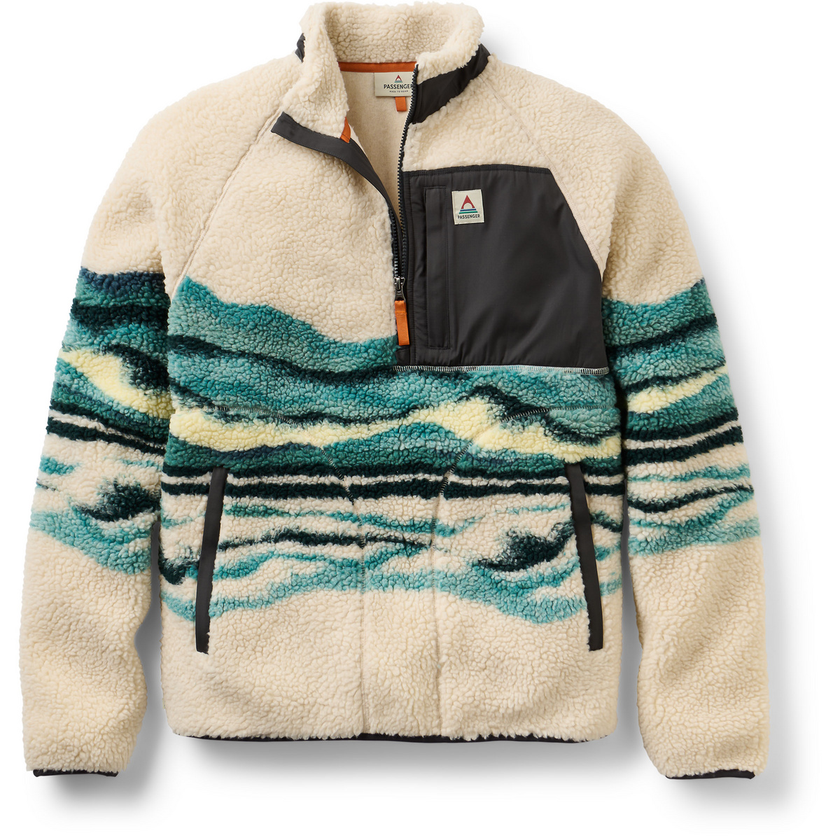 Passenger Herren Offroad 2.0 Sherpa 1/2 Zip Fleece Jacke