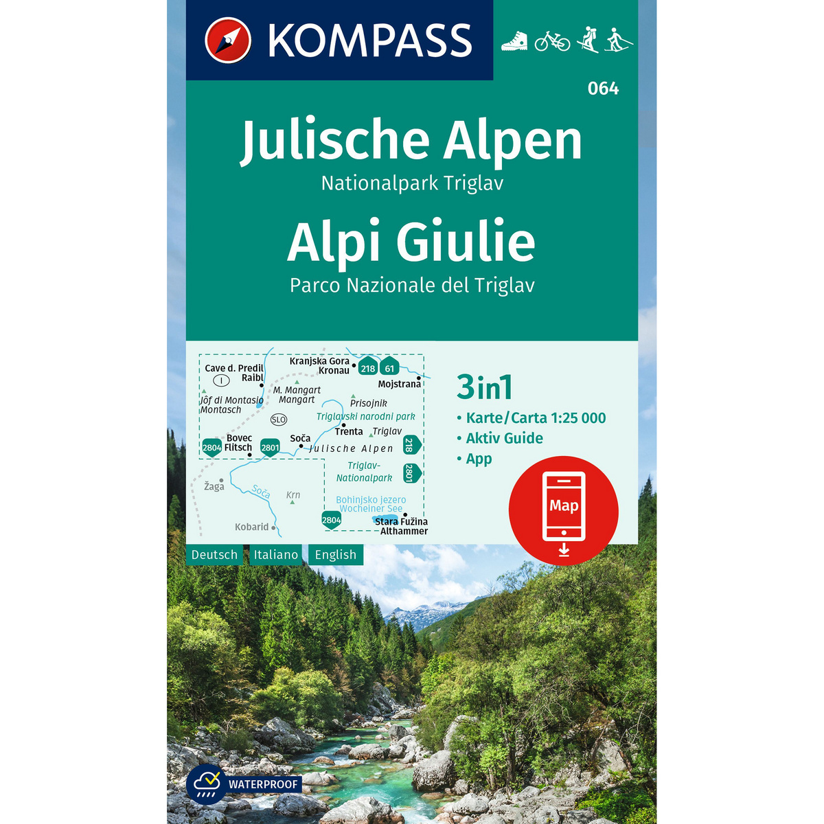 Kompass Verlag WK 064 Julische Alpen-Nationalpark Triglav