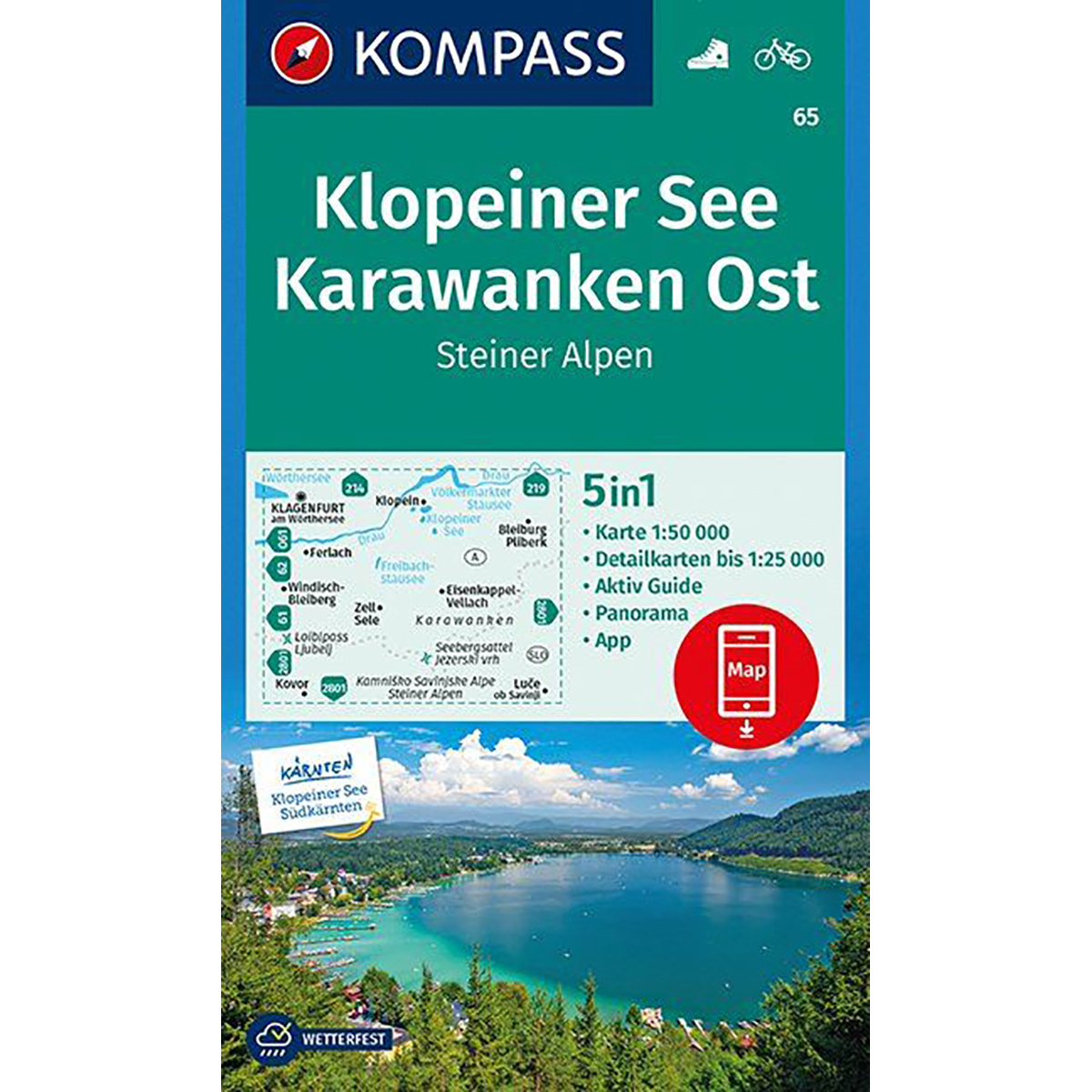 Kompass Verlag WK 65 Klopeiner See - Karawanken Ost