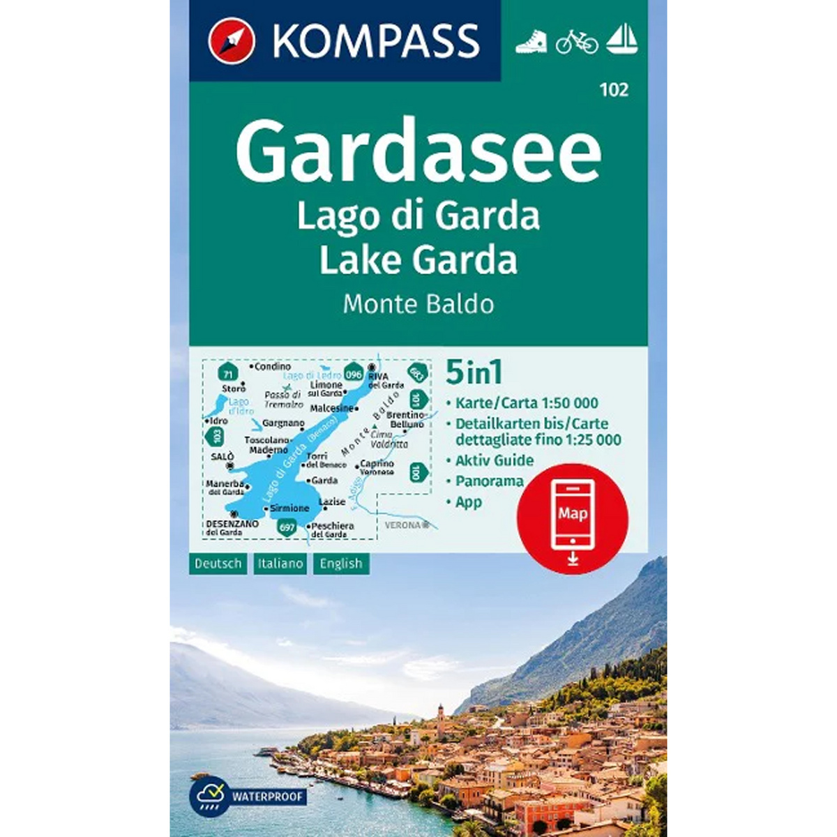 Kompass Verlag WK 102 Gardasee - Lago di Garda