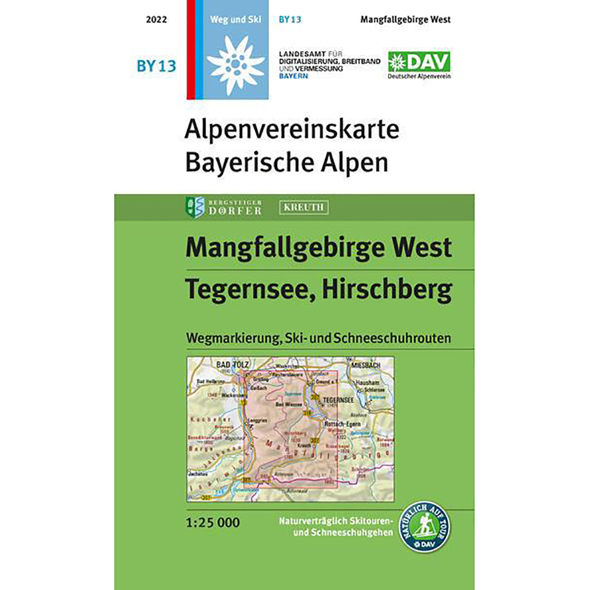 DAV AV-Karte BY 13 Mangfallgebirge West, Tegernsee, Hi