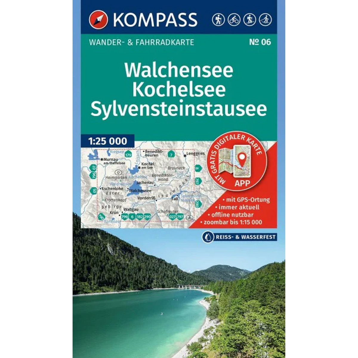 Kompass Verlag WK 06 Walchensee/Kochselsee/Sylvenstein