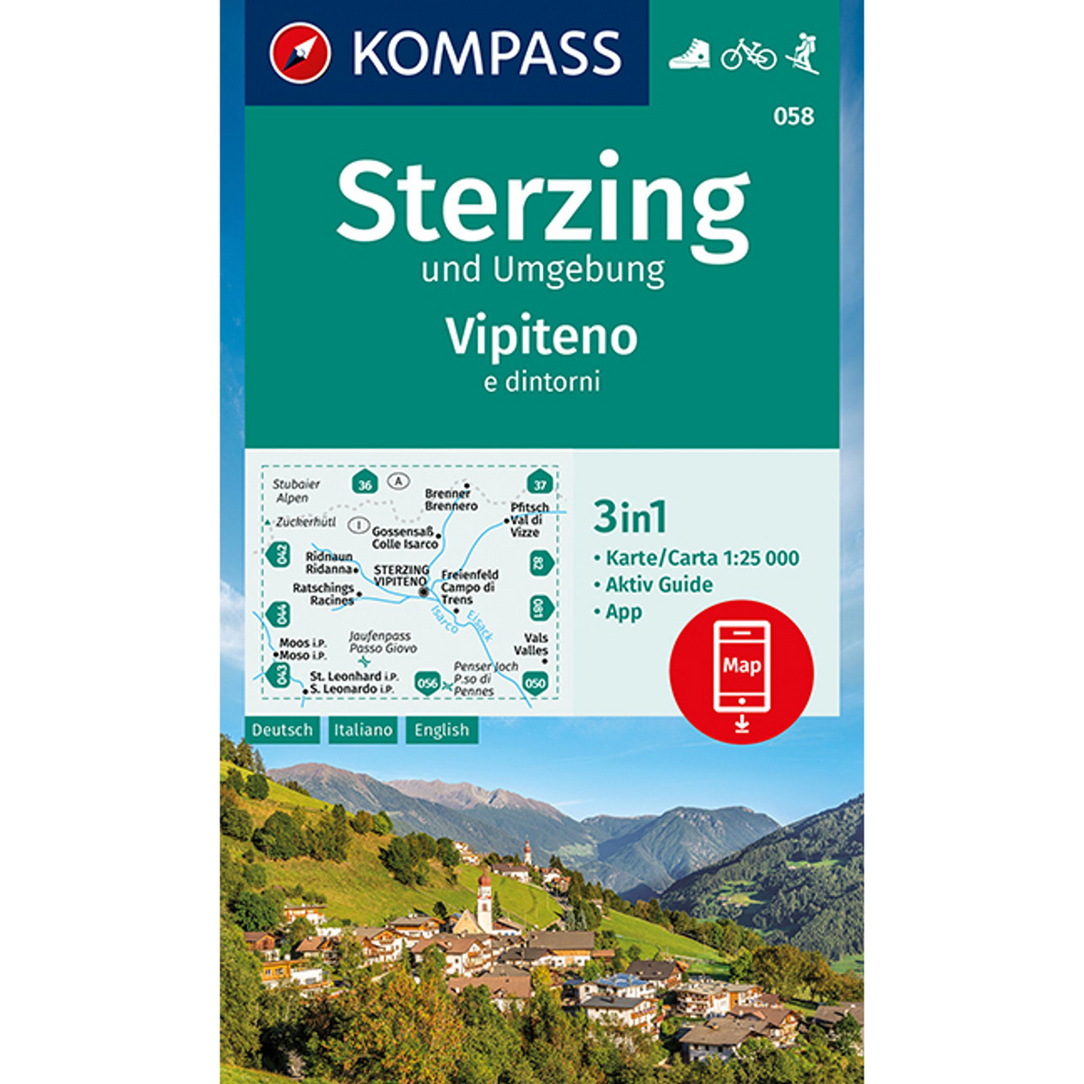 Kompass Verlag WK 58 Sterzing und Umgebung