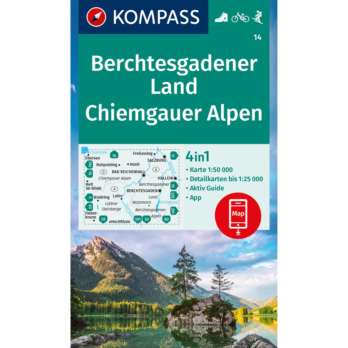 Kompass Verlag WK 14 Berchtesgadener Land - Chiemgauer Alpen