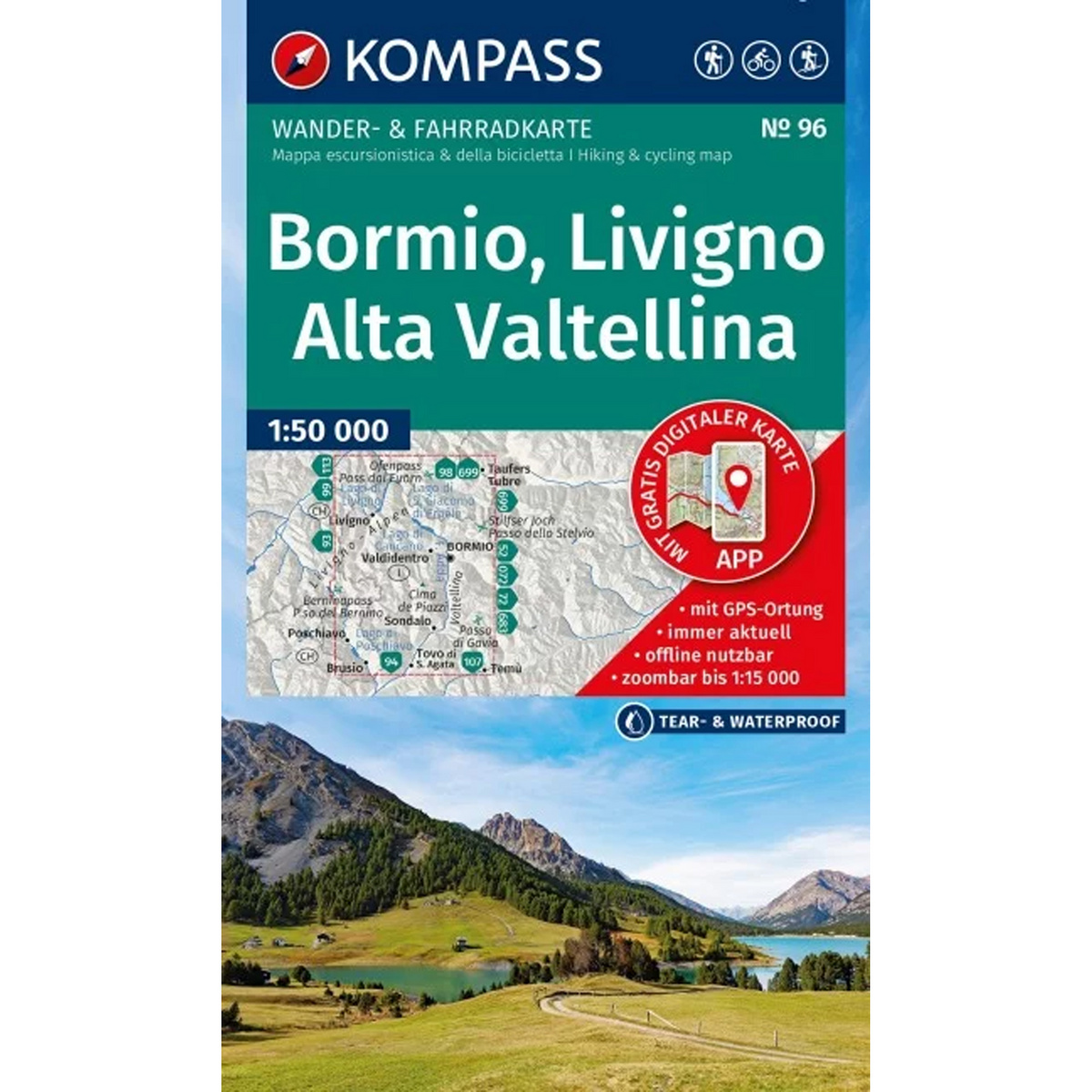 Kompass Verlag WK 96 Bormio - Livigno - Valtellina
