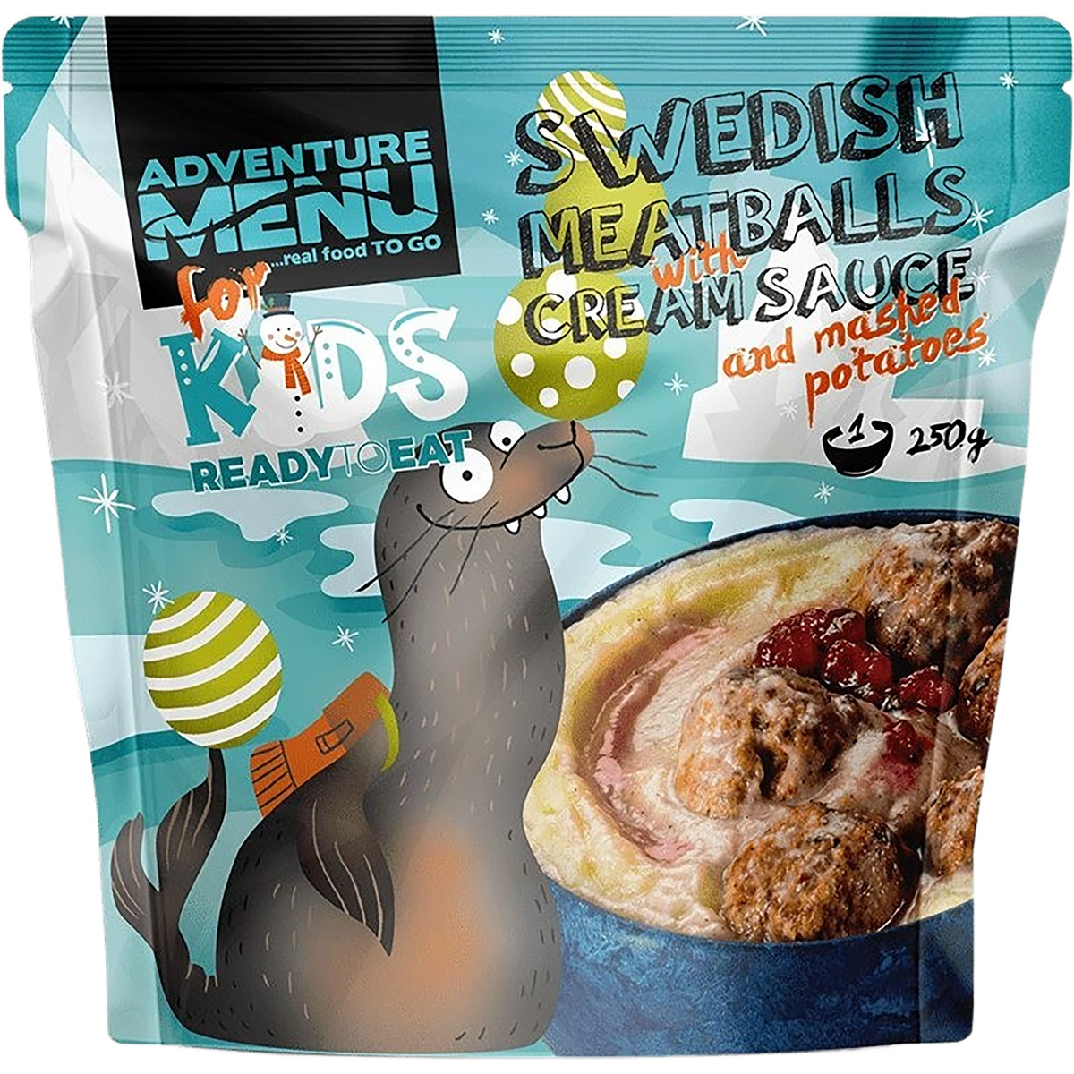 Adventure Menu Kinder Schwedische Hackbällchen mit Kartoffelbrei