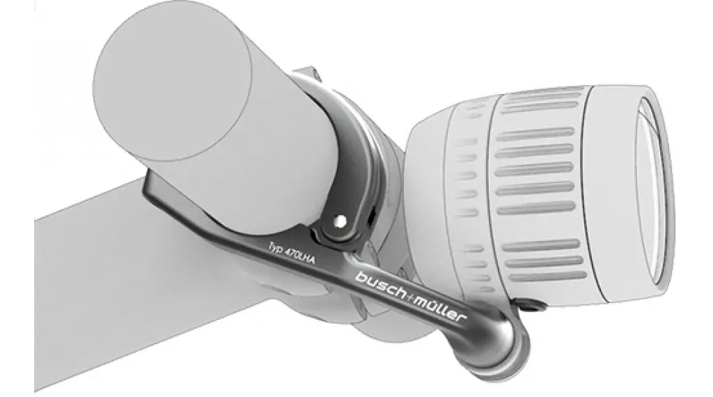 Busch &amp; Müller Scheinwerferhalterung Aluminium - 25.4/31.8mm schwarz