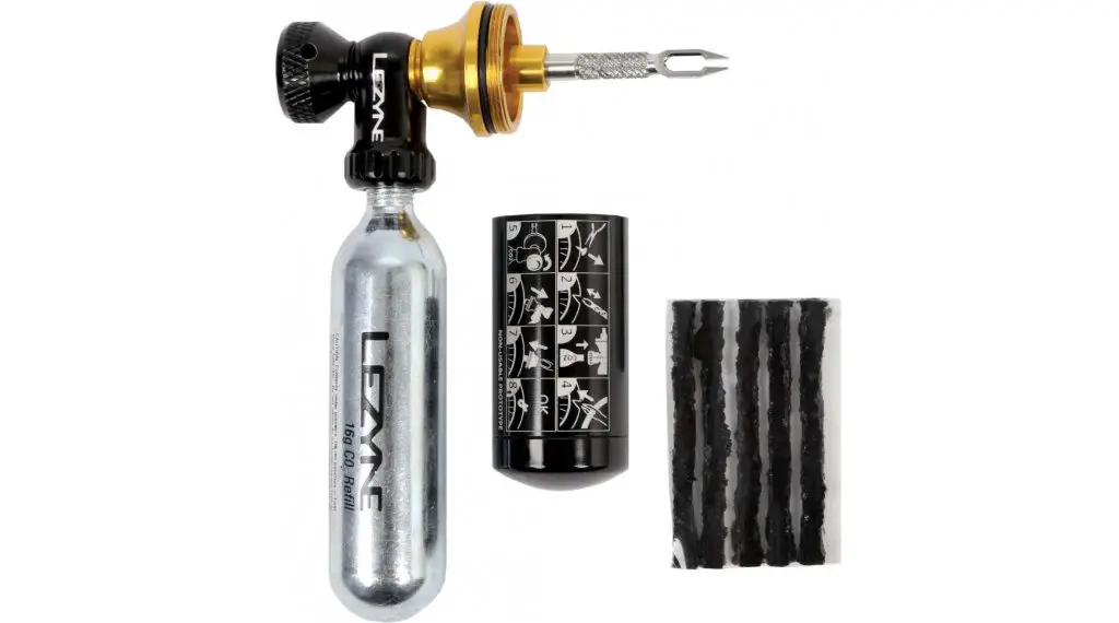 Lezyne Tubeless CO2 Blaster Handpumpe - mit 20g-Kartuschen schwarz/gold