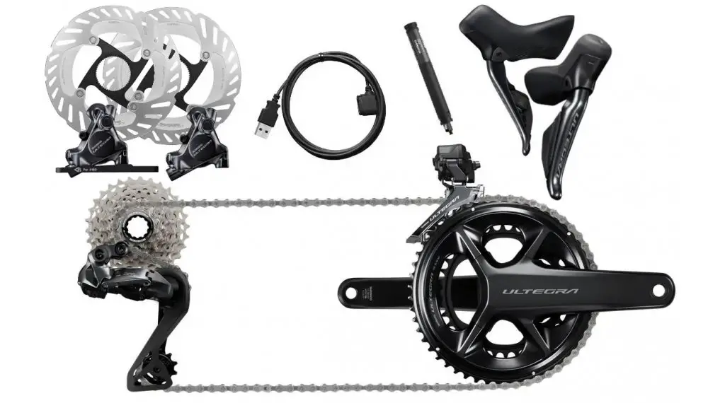 Shimano Ultegra Di2 R8170 Gruppe 50/34 Zähne 172,5mm 11-30 Zähne 160/160mm (BULK)
