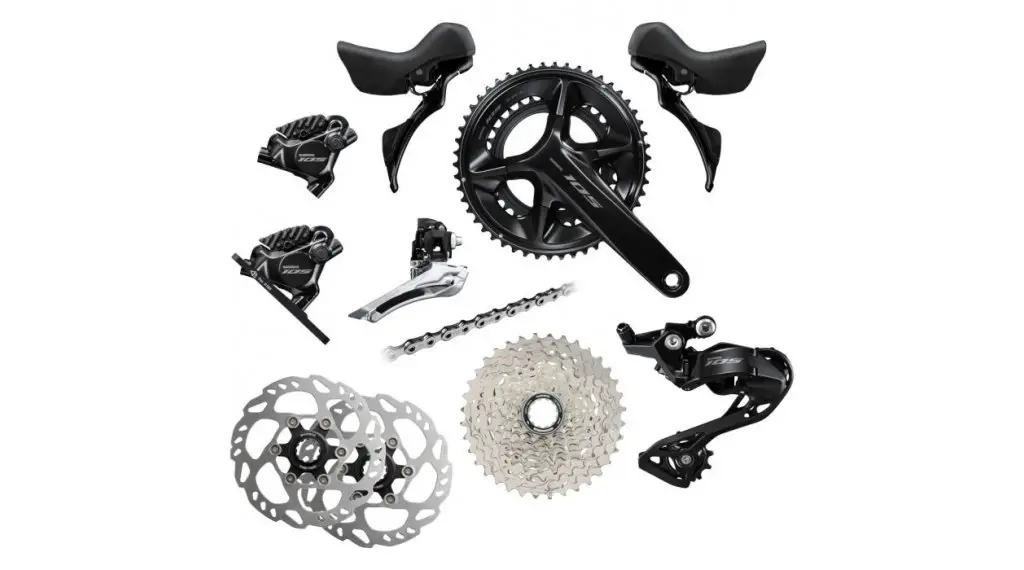 Shimano 105 R7120 Disc Gruppe 50/34 Zähne 170mm 11-34 Zähne 160/140mm (BULK)