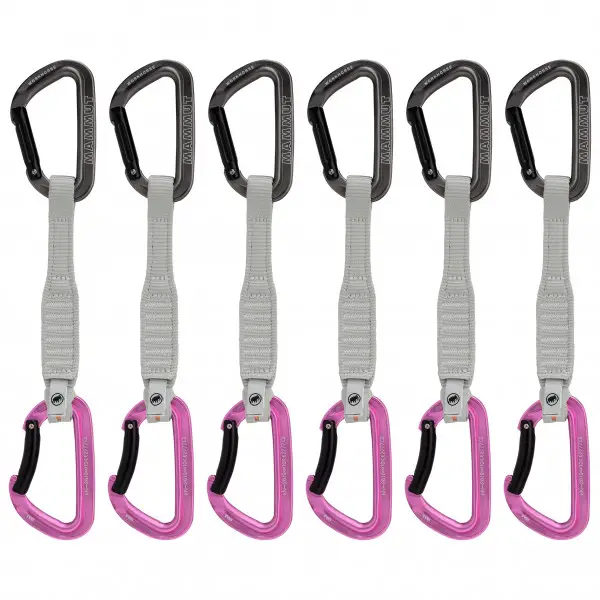 Mammut - Workhorse Keylock Quickdraws - Express-Set Gr 17 cm - Straight Gate / Bent Gate Key grau