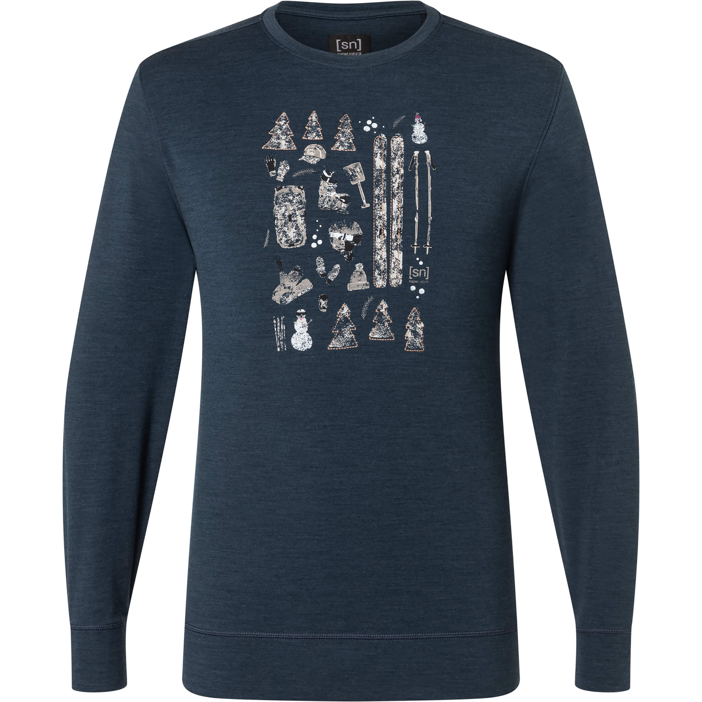 Super.Natural Herren Ski Doodle Crew Pullover