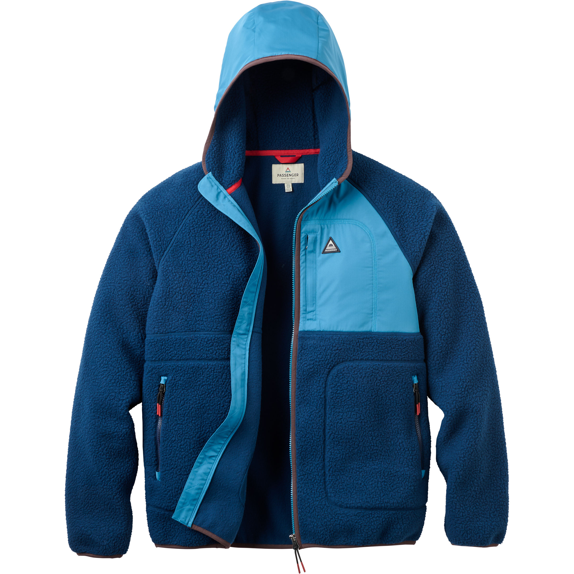 Passenger Herren Offgrid Sherpa Fleece Hoodie Jacke