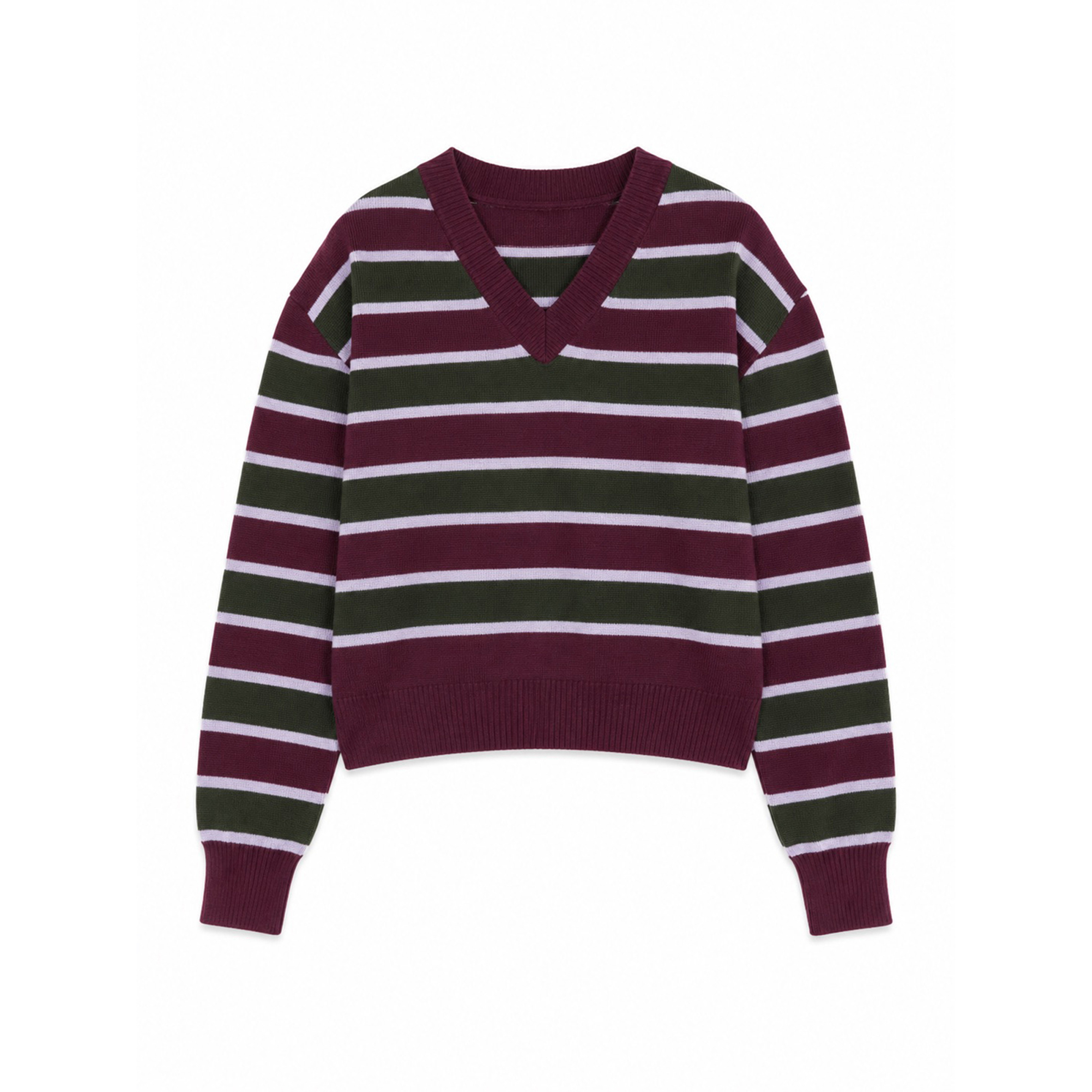 Mazine Damen Striped Jacquard Knit Pullover
