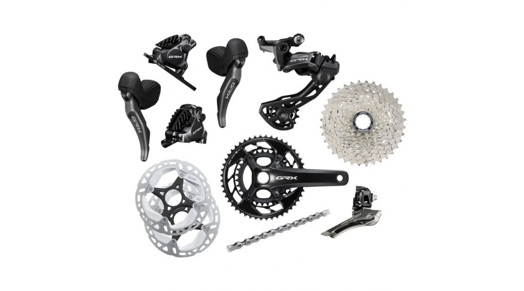 Shimano GRX RX820 Komplettgruppe 2x12-fach 48/31 Zähne - 172.5mm 11-36 Zähne 160/160mm (BULK)