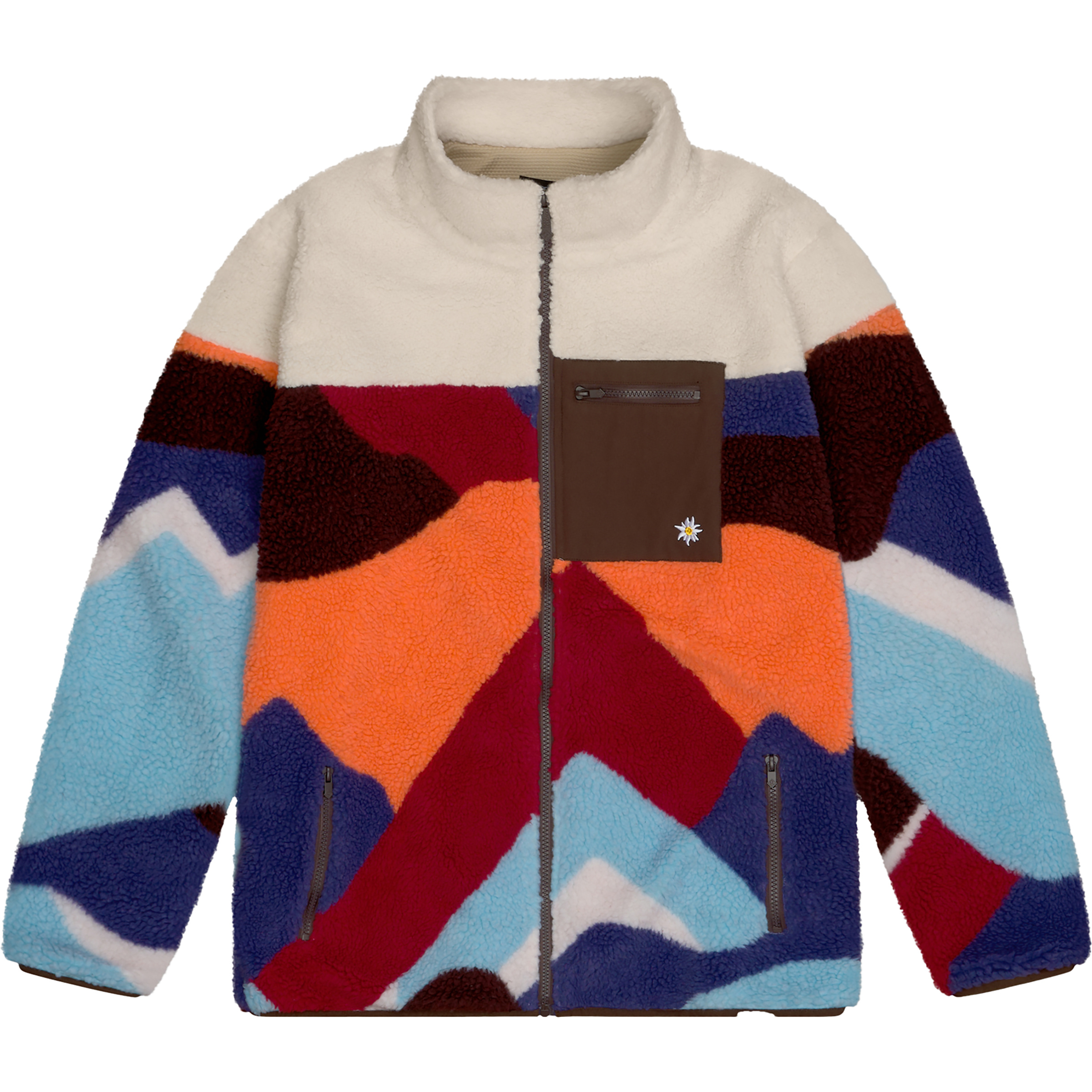 Bavarian Caps Herren Edelweiß: Alpenglühen Sherpa Jacke