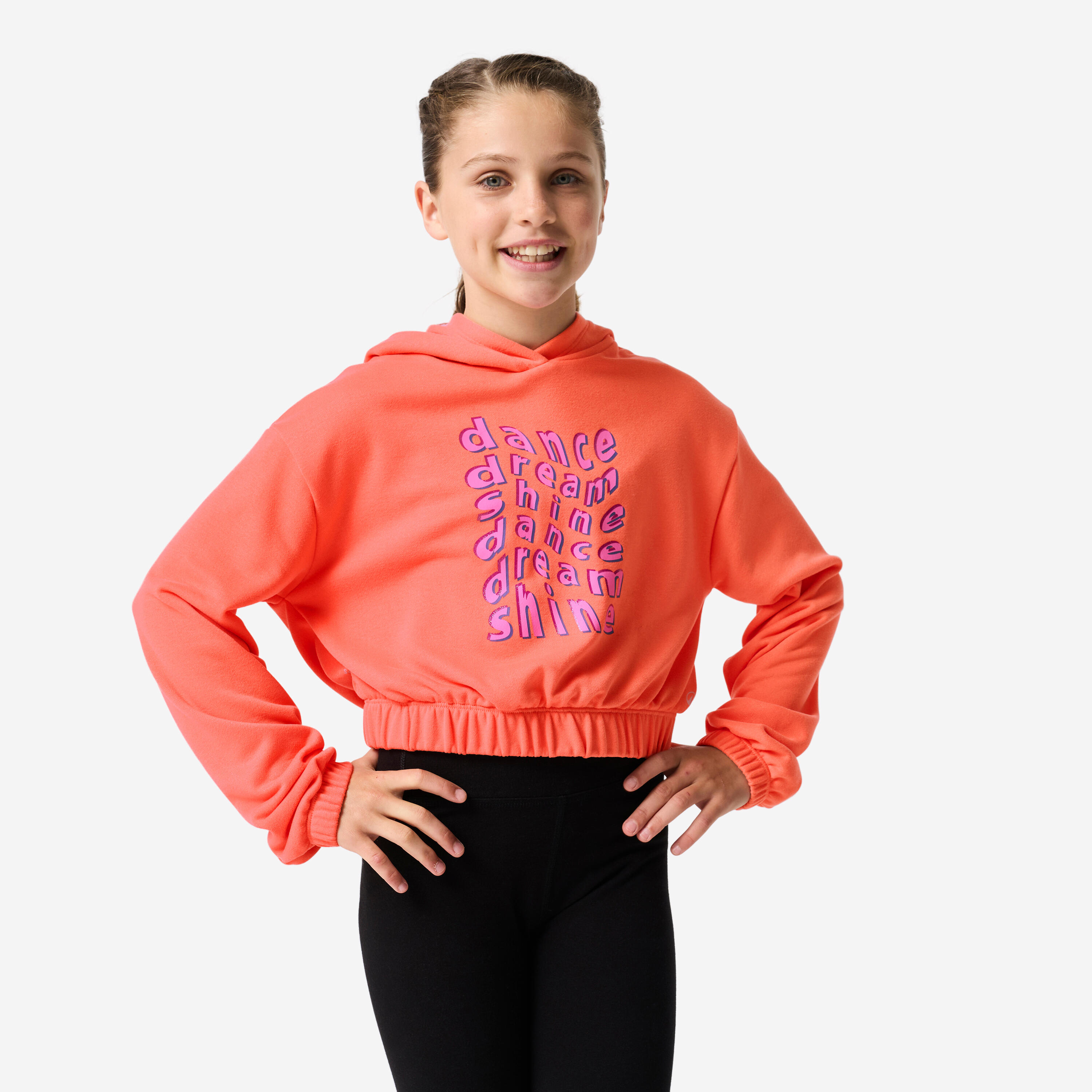 Tanz-Hoodie Mädchen Modern Dance Crop Top - lila