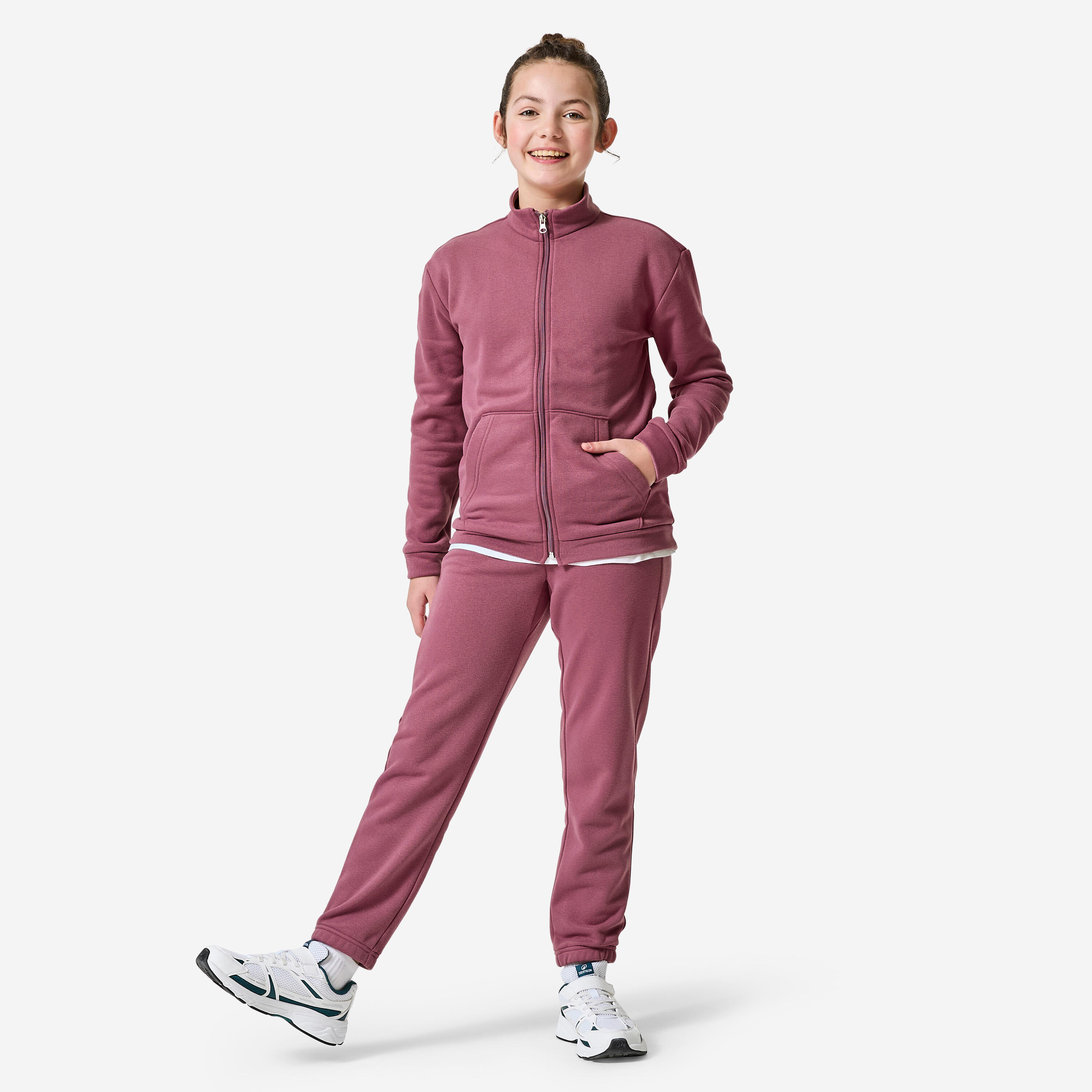 Jogginganzug Mädchen Molton warm - violett