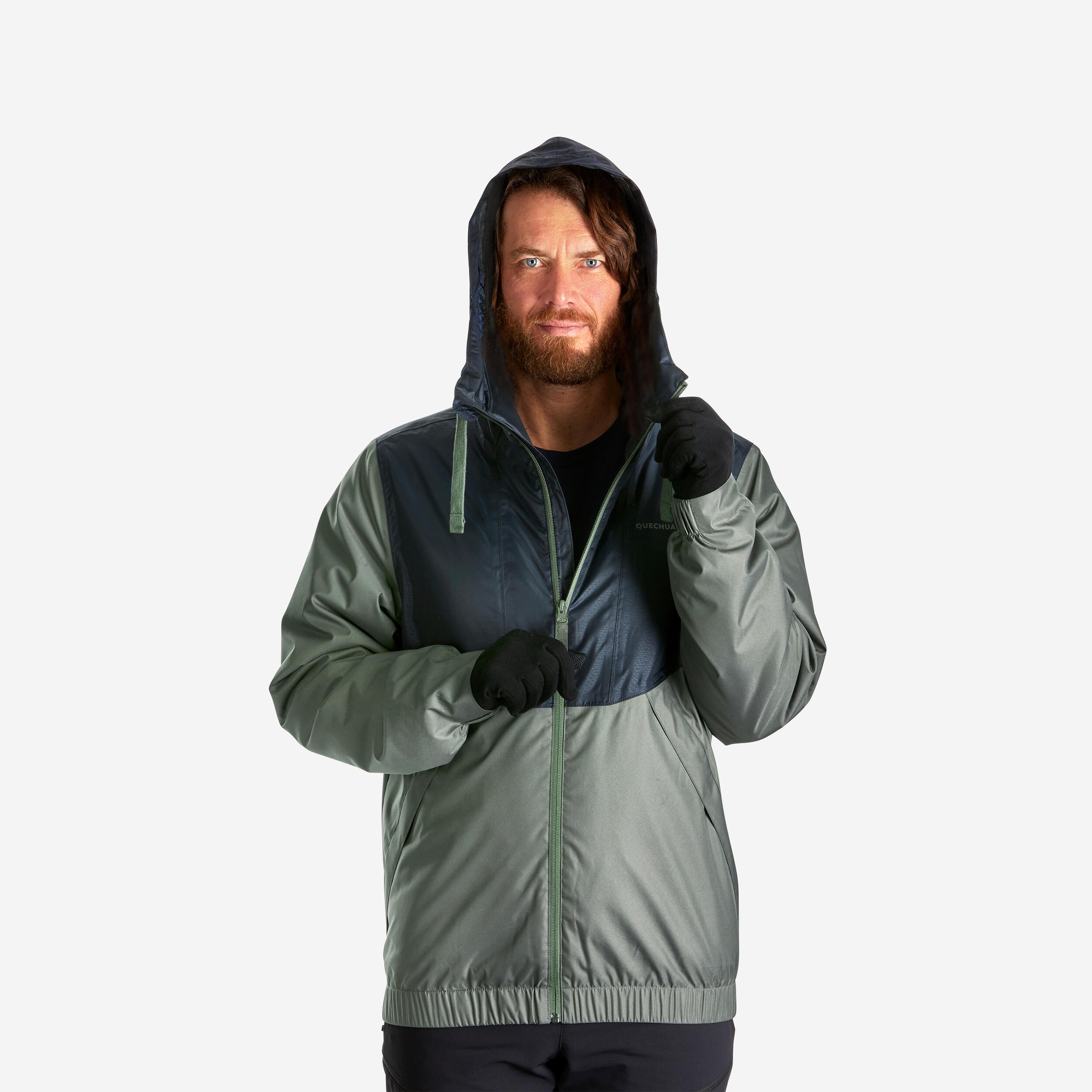 Winterjacke Herren -5 °C wasserdicht wandern - NH100 grün