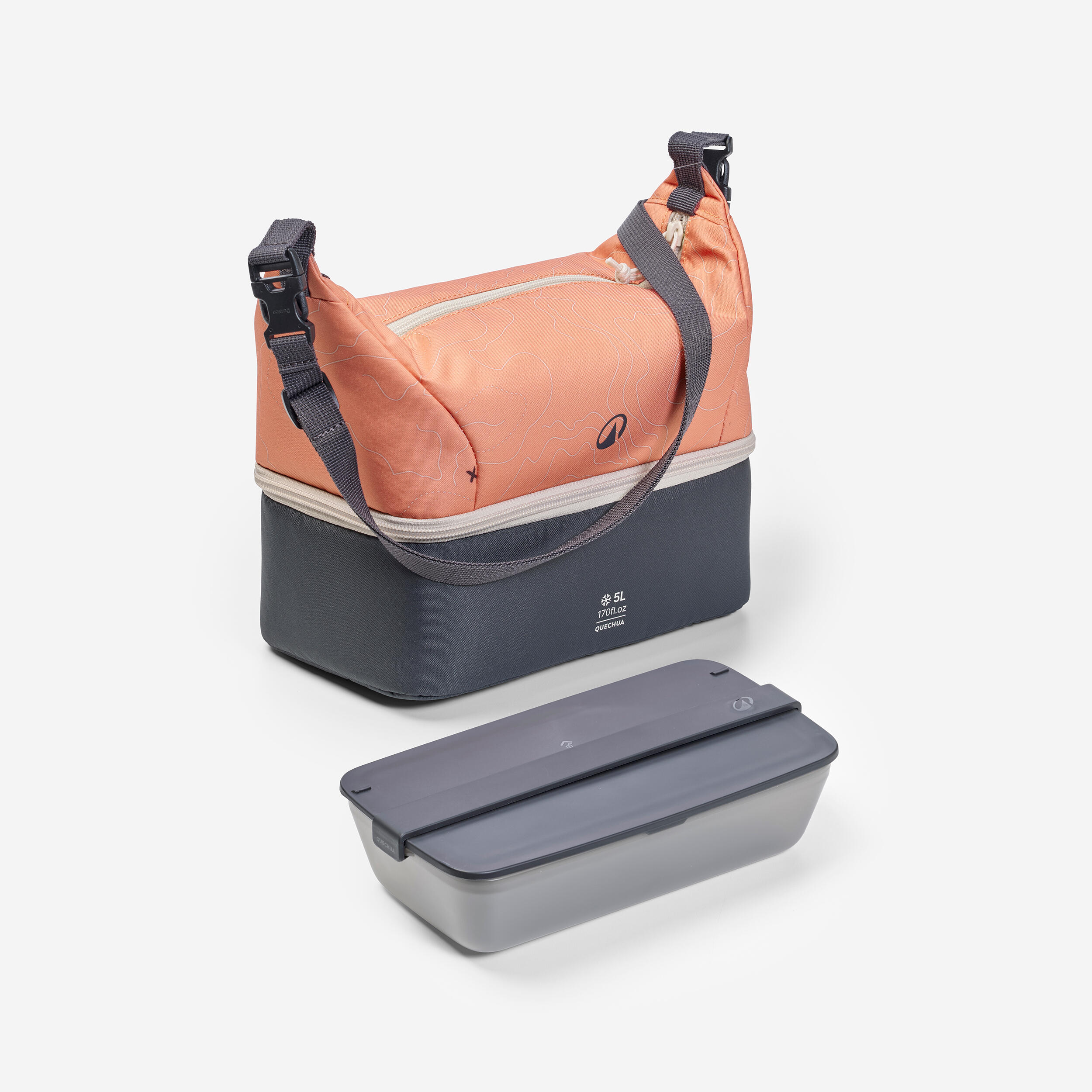 Kühltasche Isolierbox mit 1-l-Lebensmitteldose aus Kunststoff Camping - 500 5 l