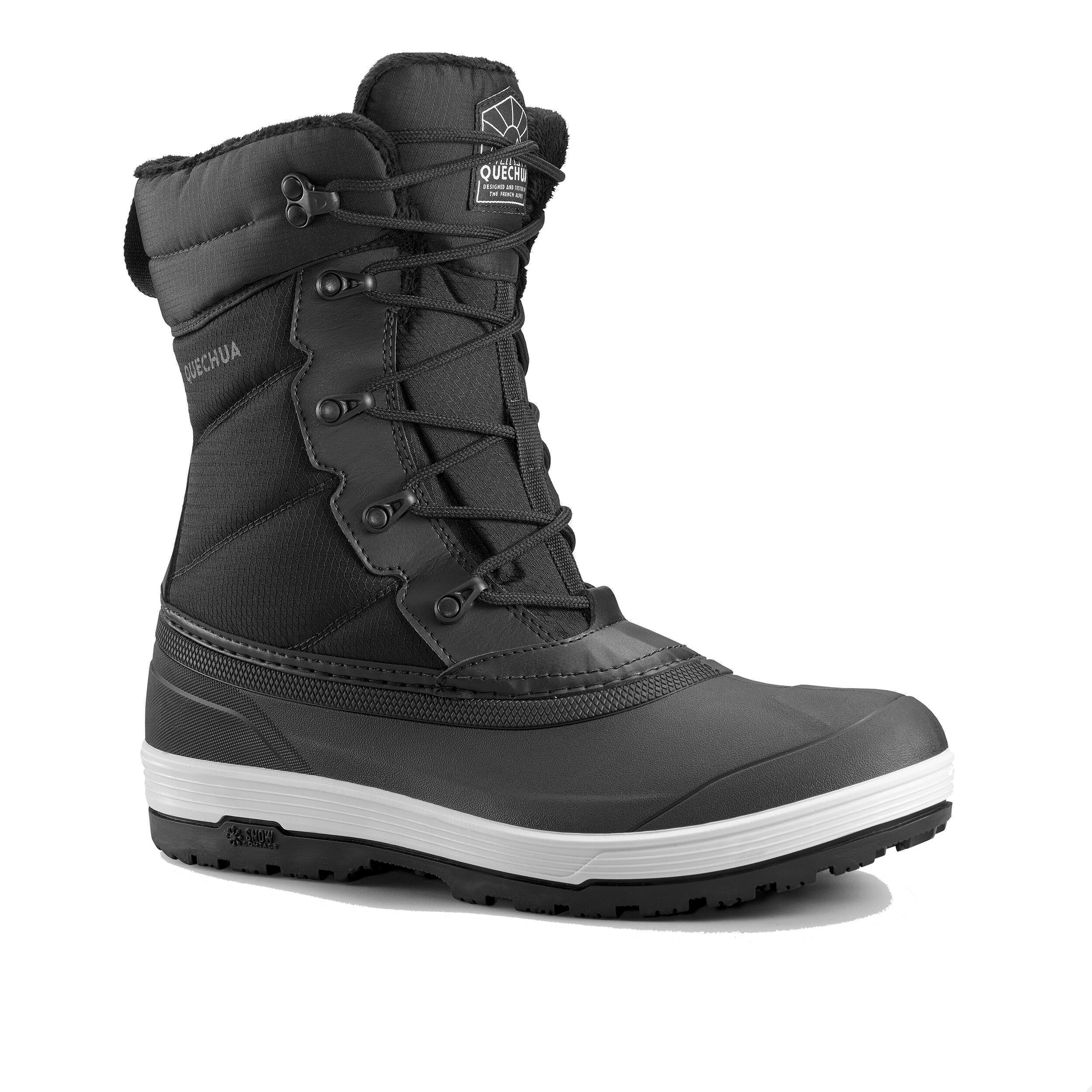 Winterstiefel Herren hoch warm wasserdicht Winterwandern - NH500 schwarz