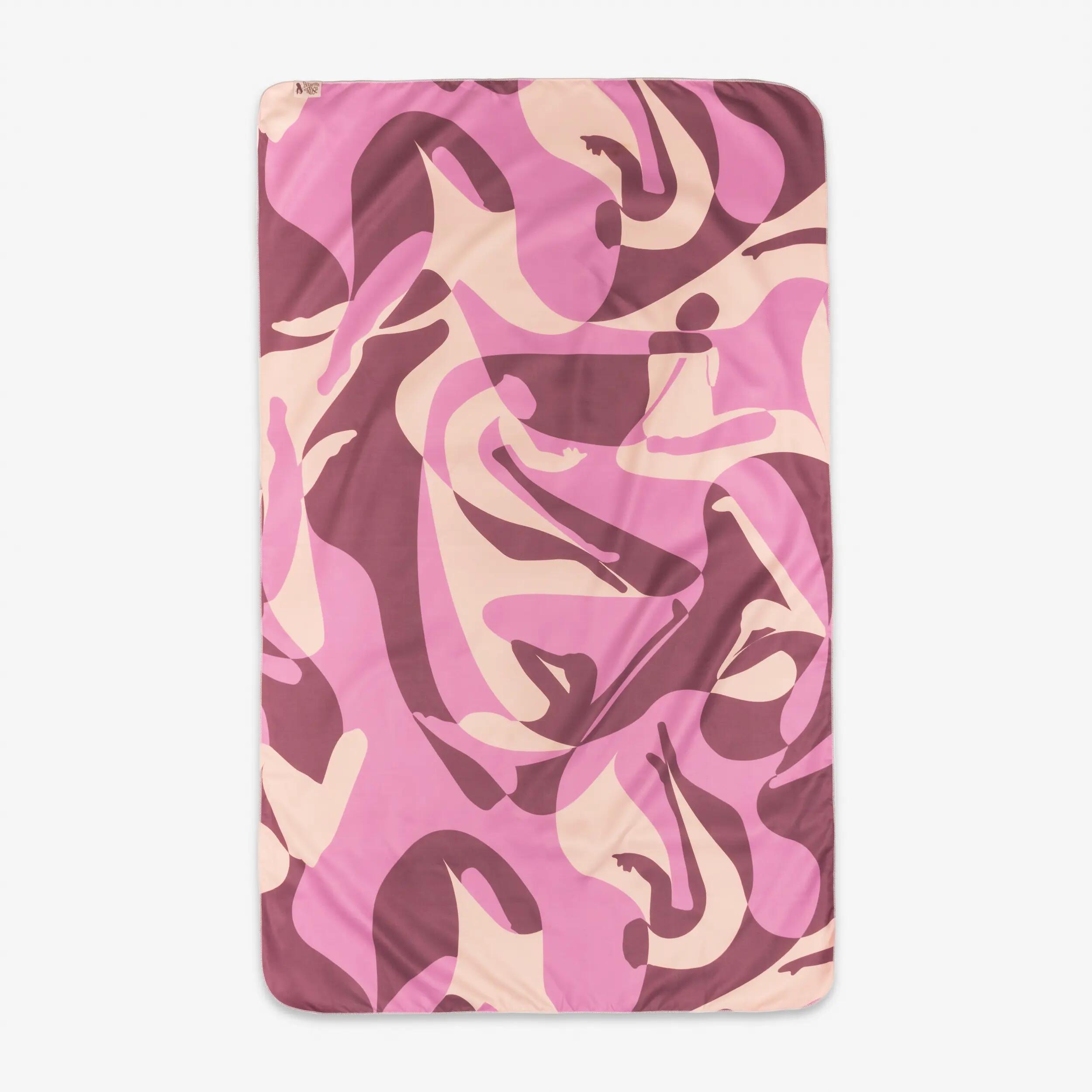 Mikrofaser-Handtuch kompakt L 130 × 80 cm - Print Pink October