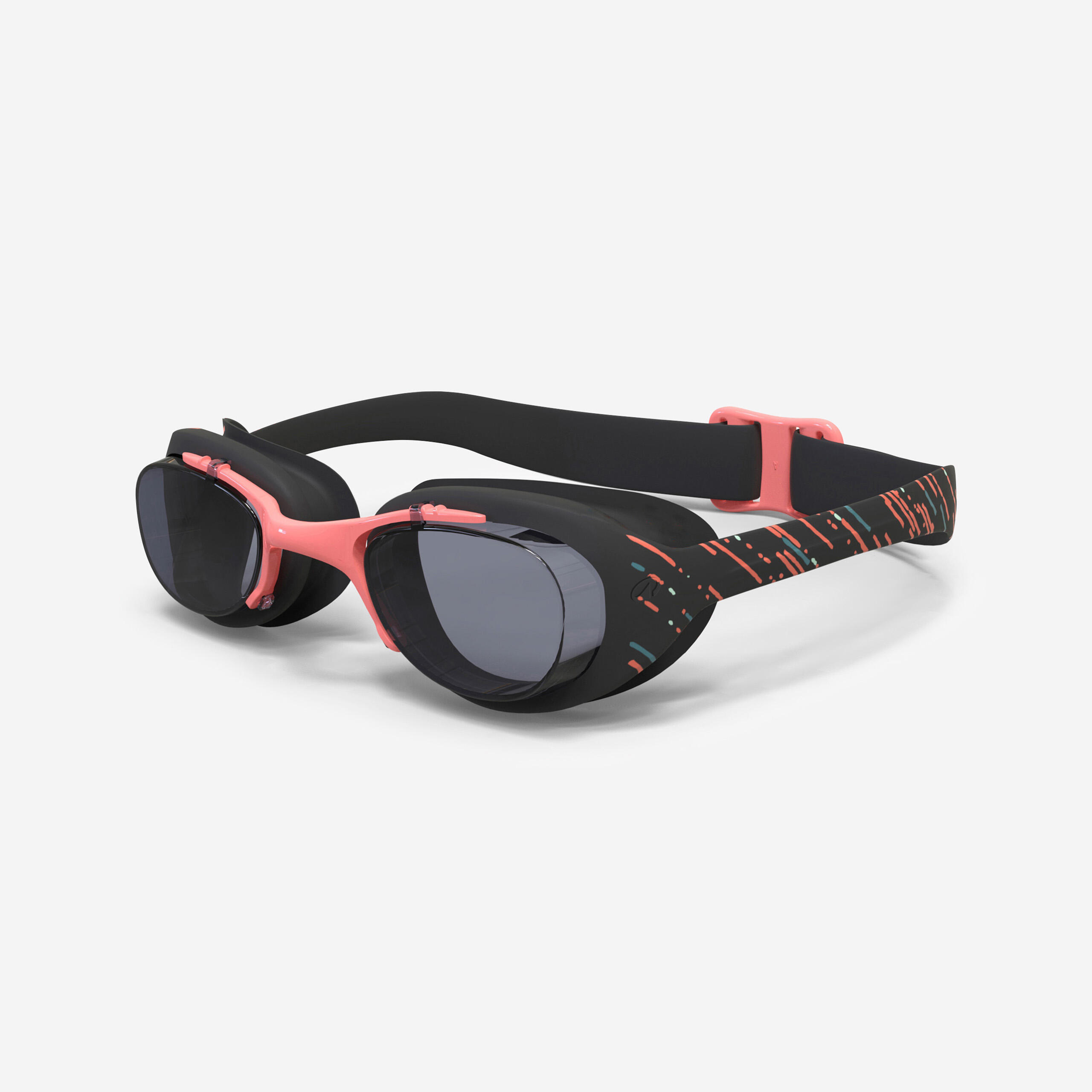 Schwimmbrille getönt Größe L - XBase schwarz/orange Gläser grau