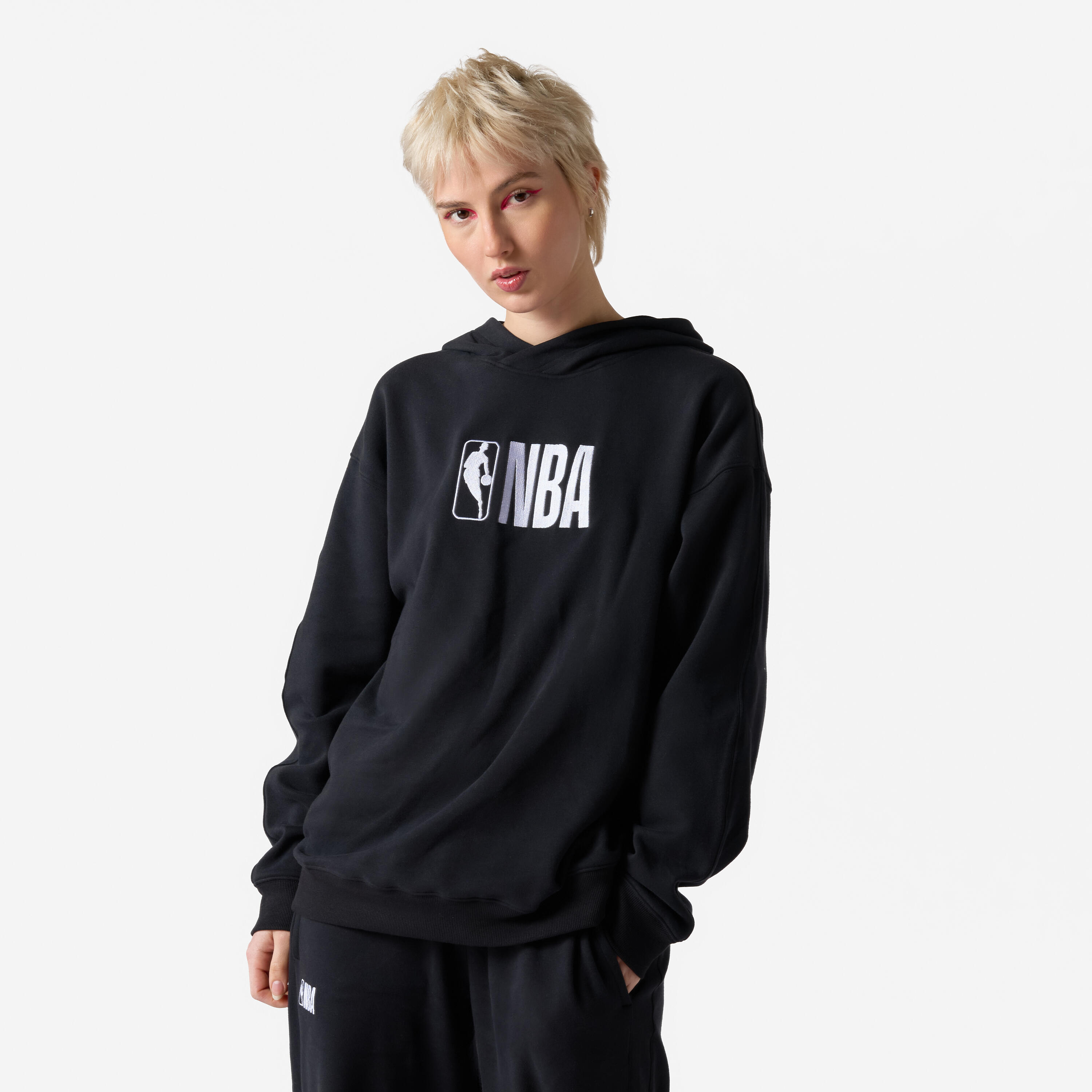 Damen Sweatshirt mit Kapuze NBA Hoodie - schwarz