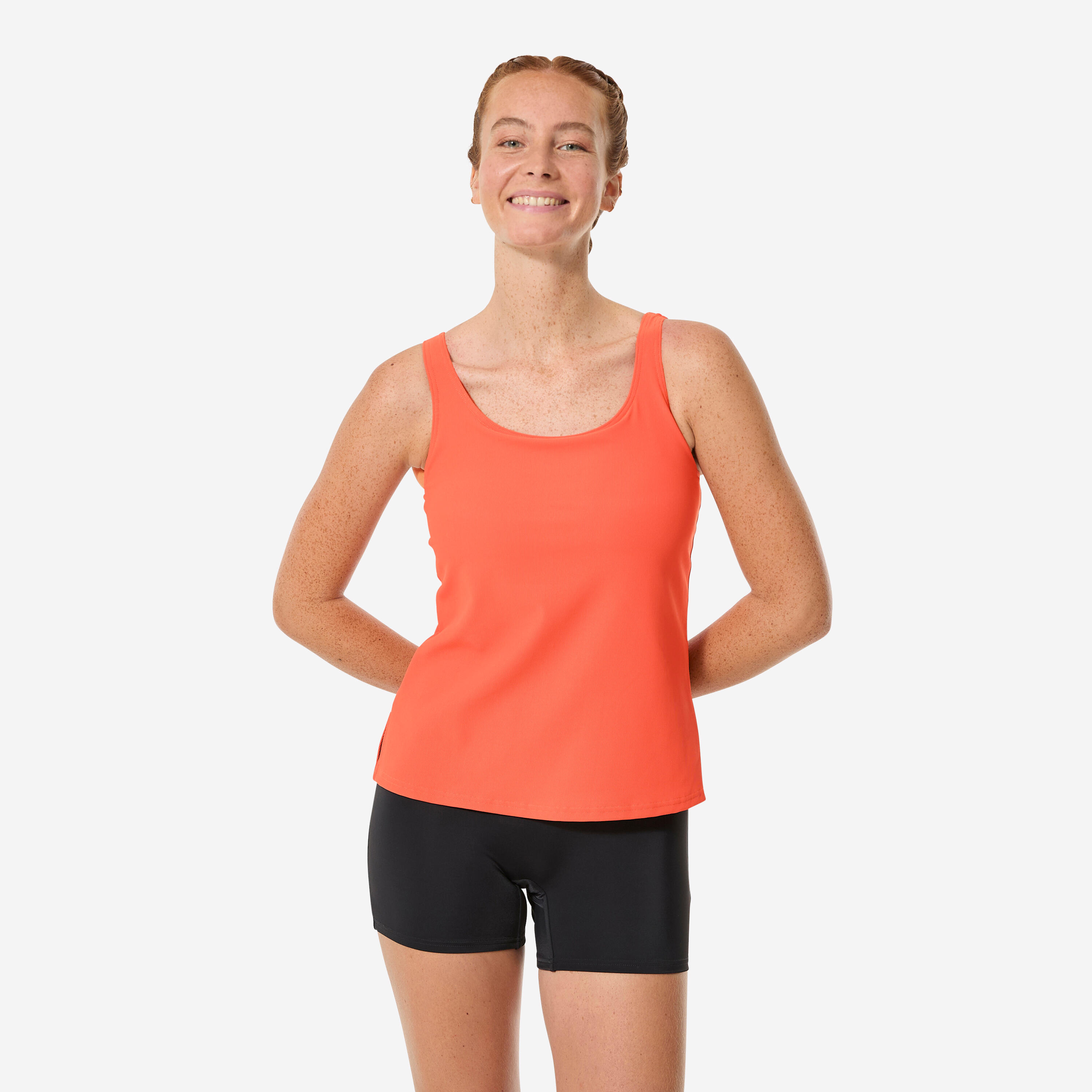 Badeanzug Tankini Shorty Damen Aquagym - Heva terracotta