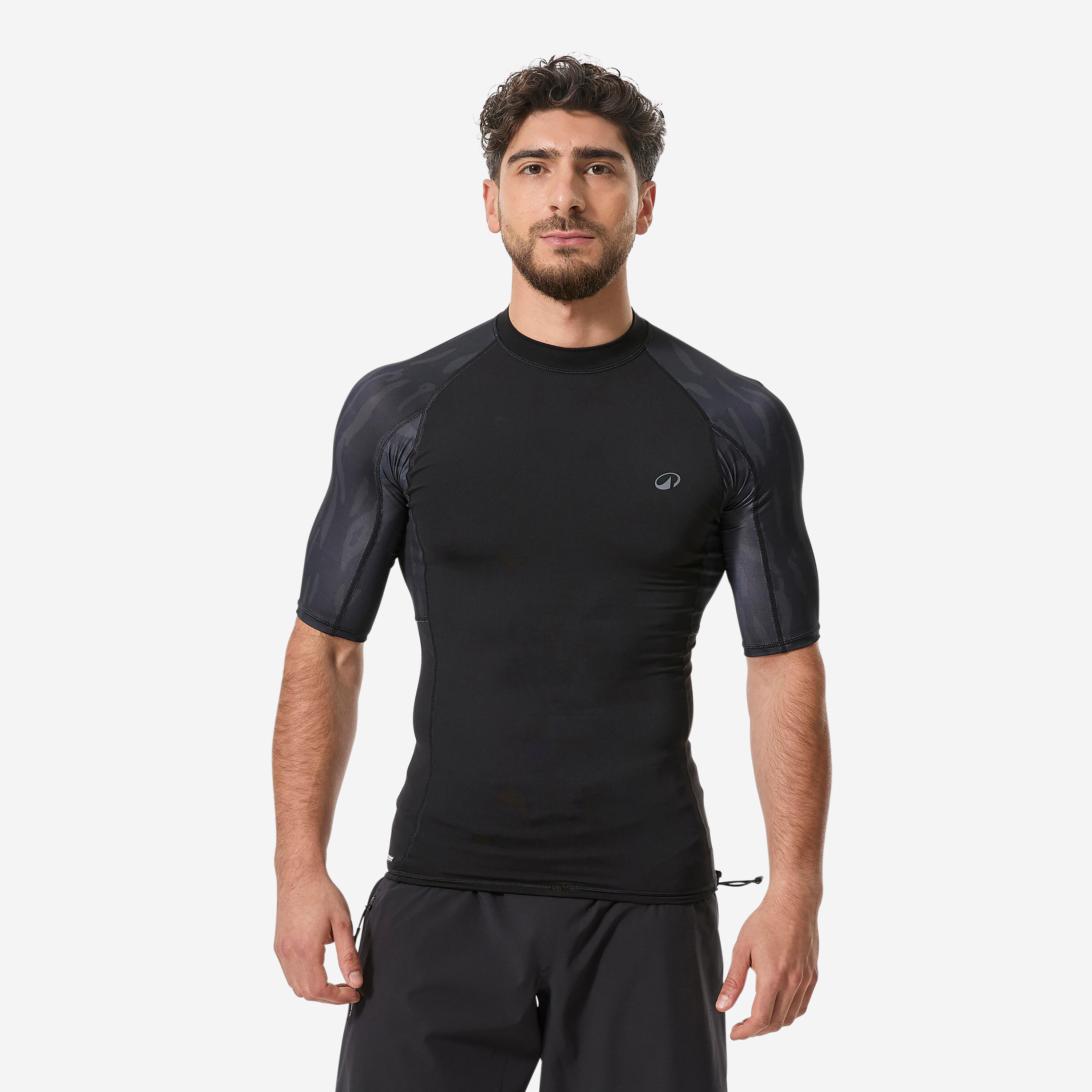 UV-Shirt kurzarm Herren 500 Beast schwarz