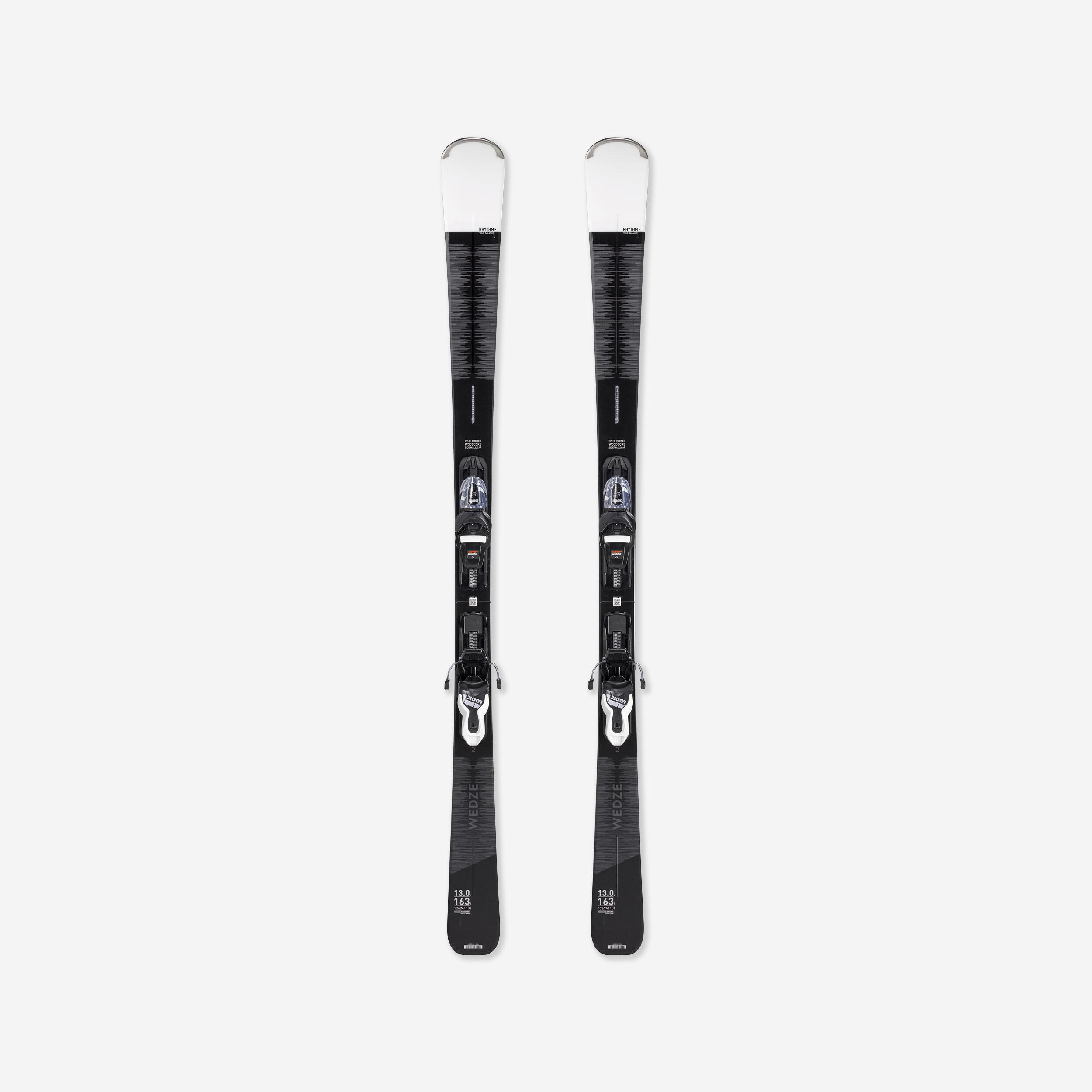 Ski Damen mit Bindung Piste - Boost 580 schwarz/weiß