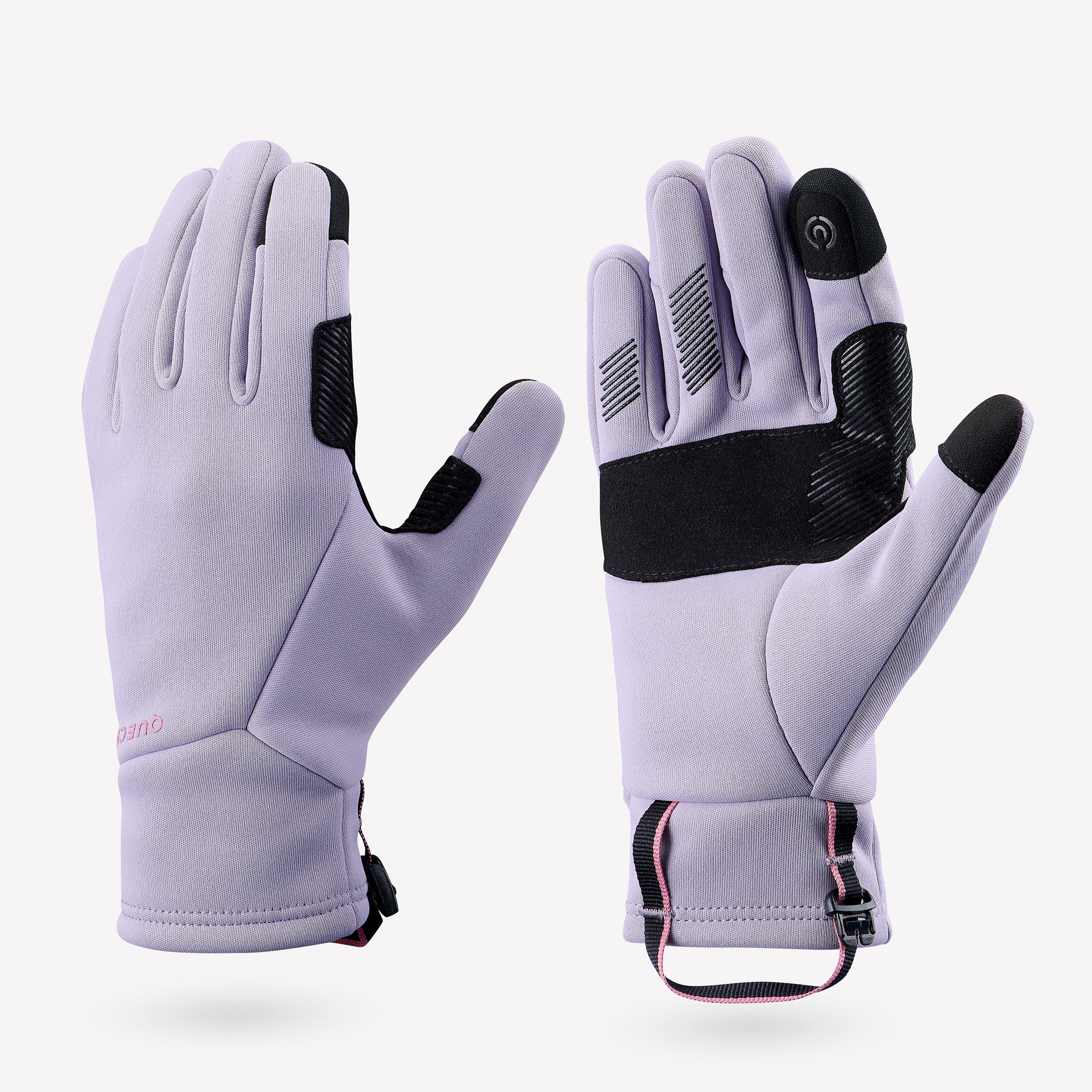 Handschuhe Kinder 6–14 Jahre touchscreenfähig Stretch Wandern - Hike500 violett
