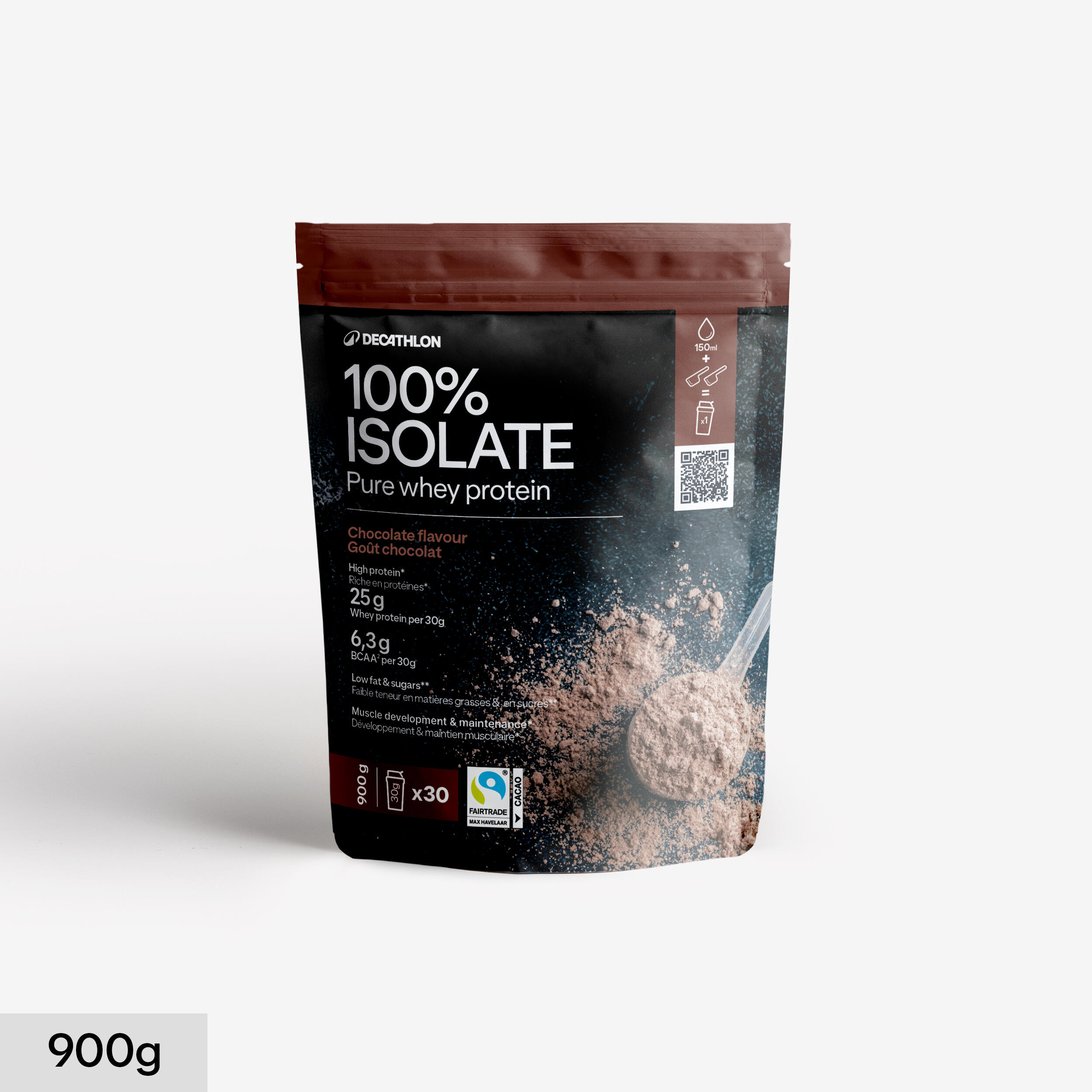 Proteinpulver Pure Whey 100 % Isolat Schokolade 900 g