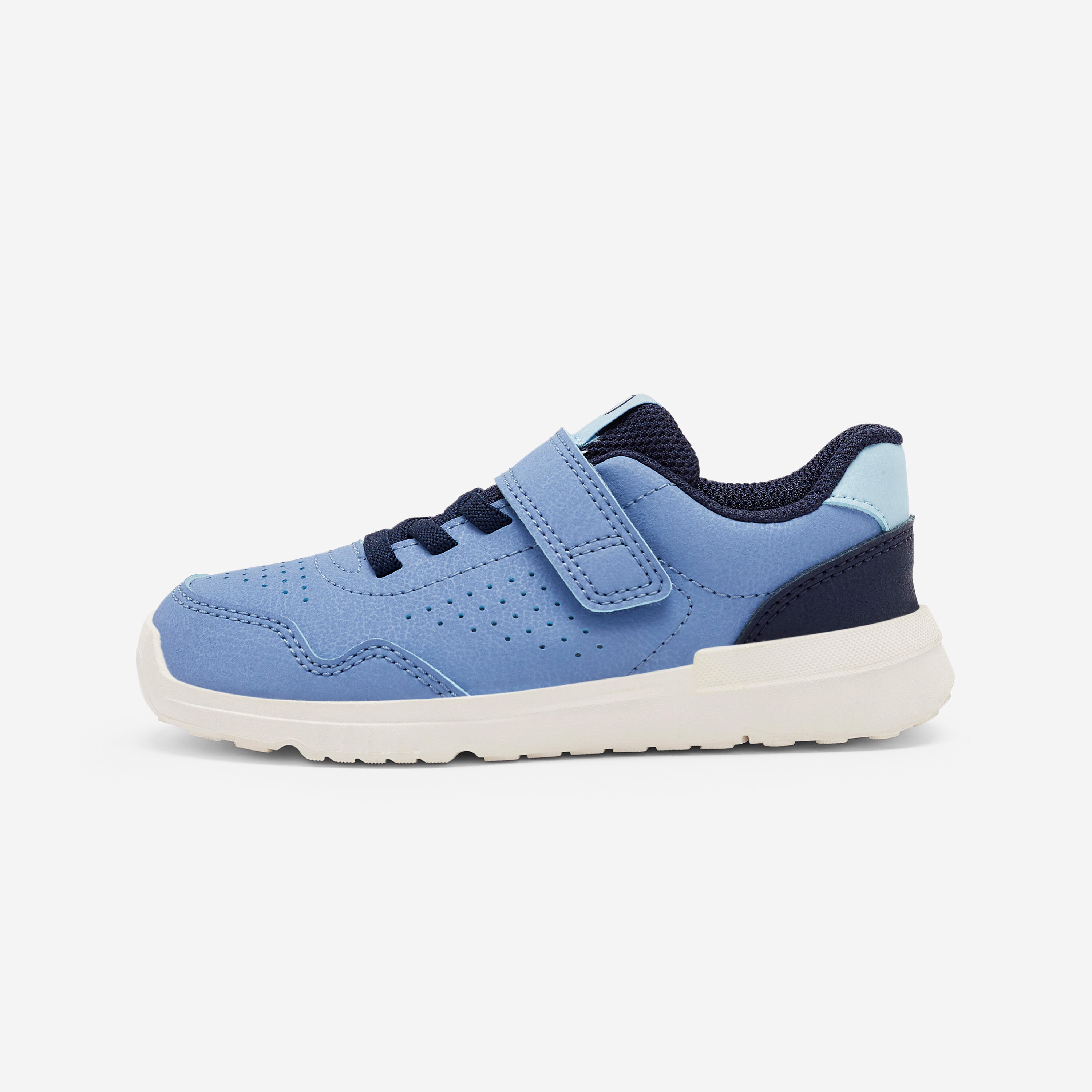 Barfußschuhe Kinder Klettverschluss robust - Stepper Daily blau