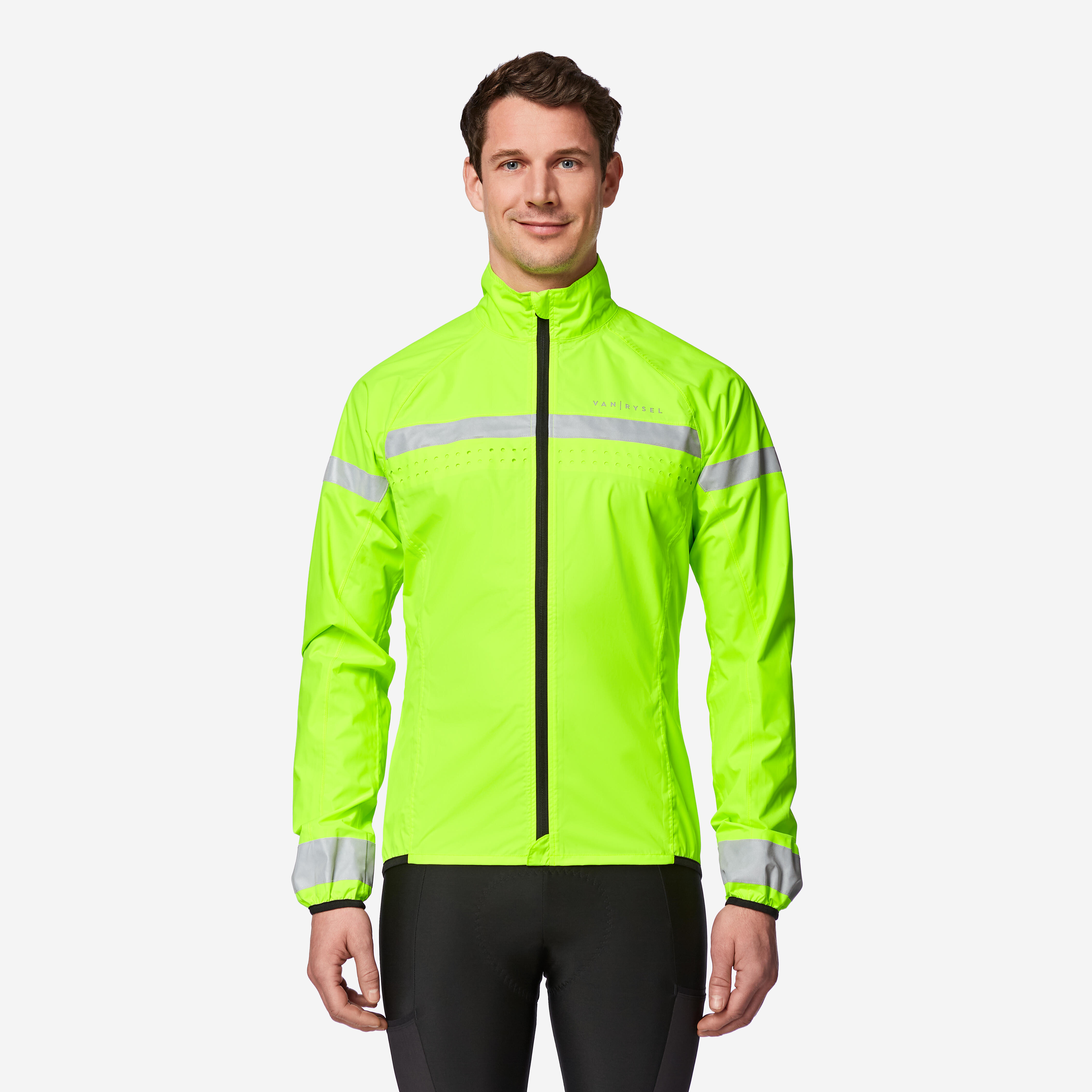 Fahrrad Regenjacke Rennrad Herren „EDR Discover“ EN17353 neongelb