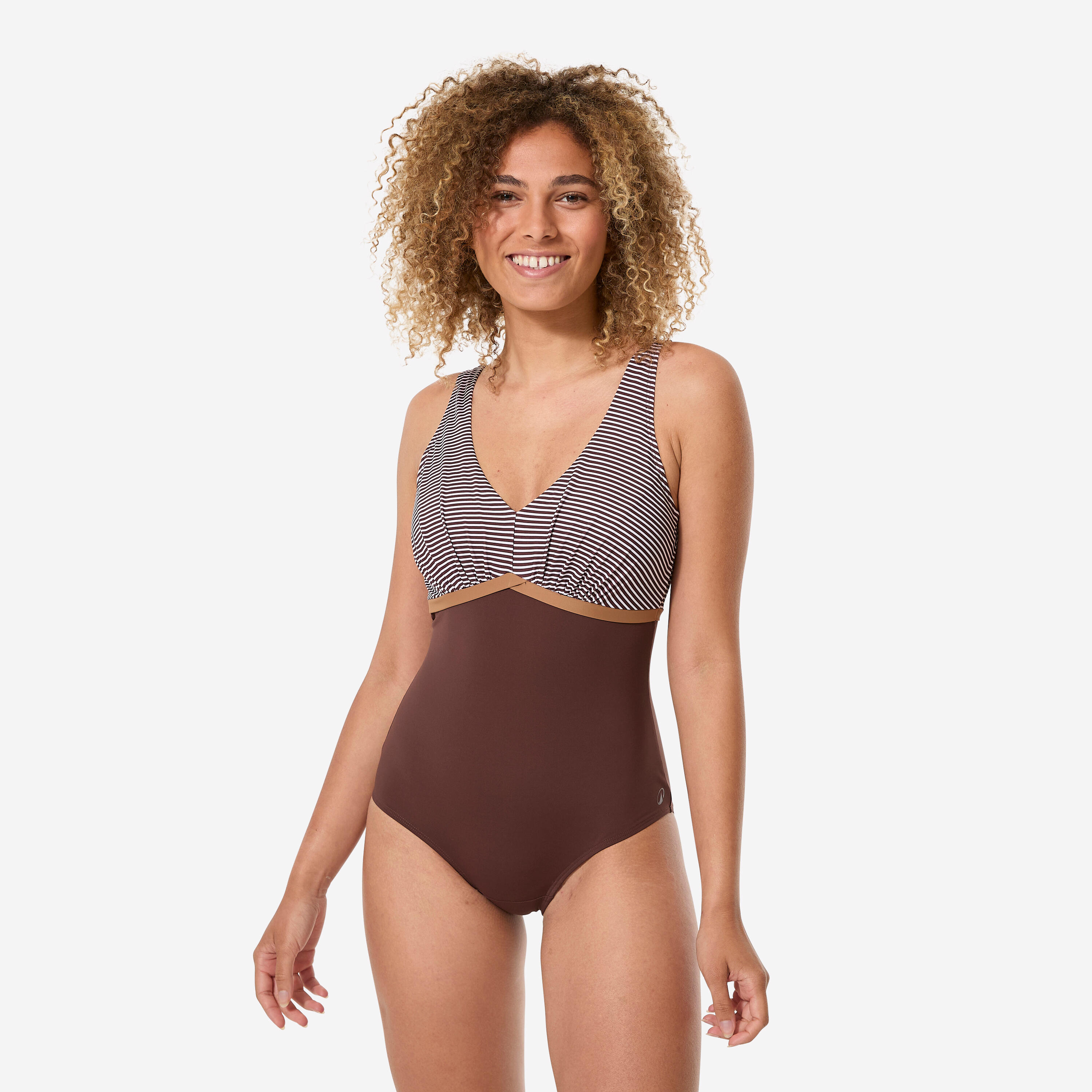 Badeanzug Aquagym Damen - Rosy braun
