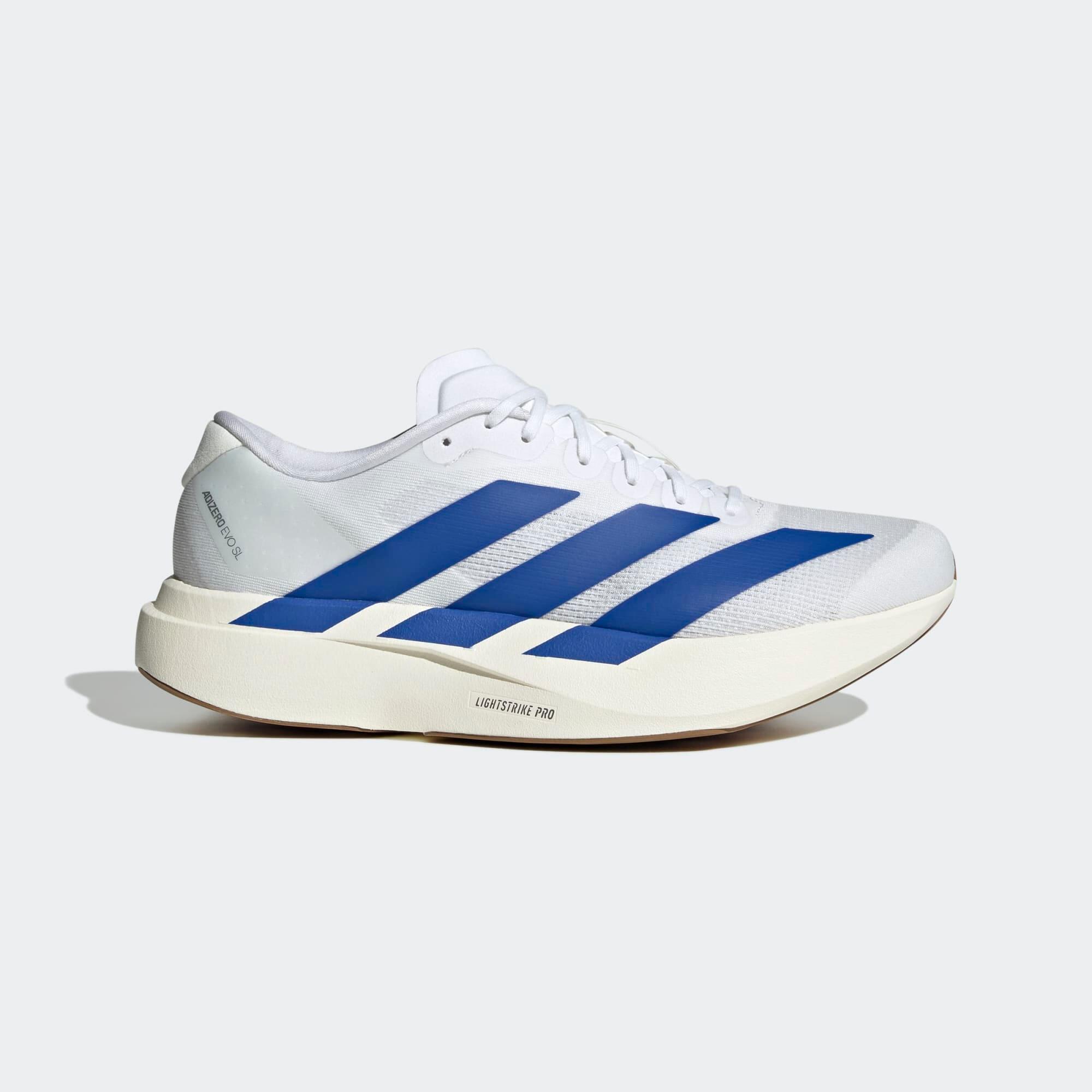 Laufschuhe Herren leicht ADIDAS - Adizero Evo SL weiß/blau