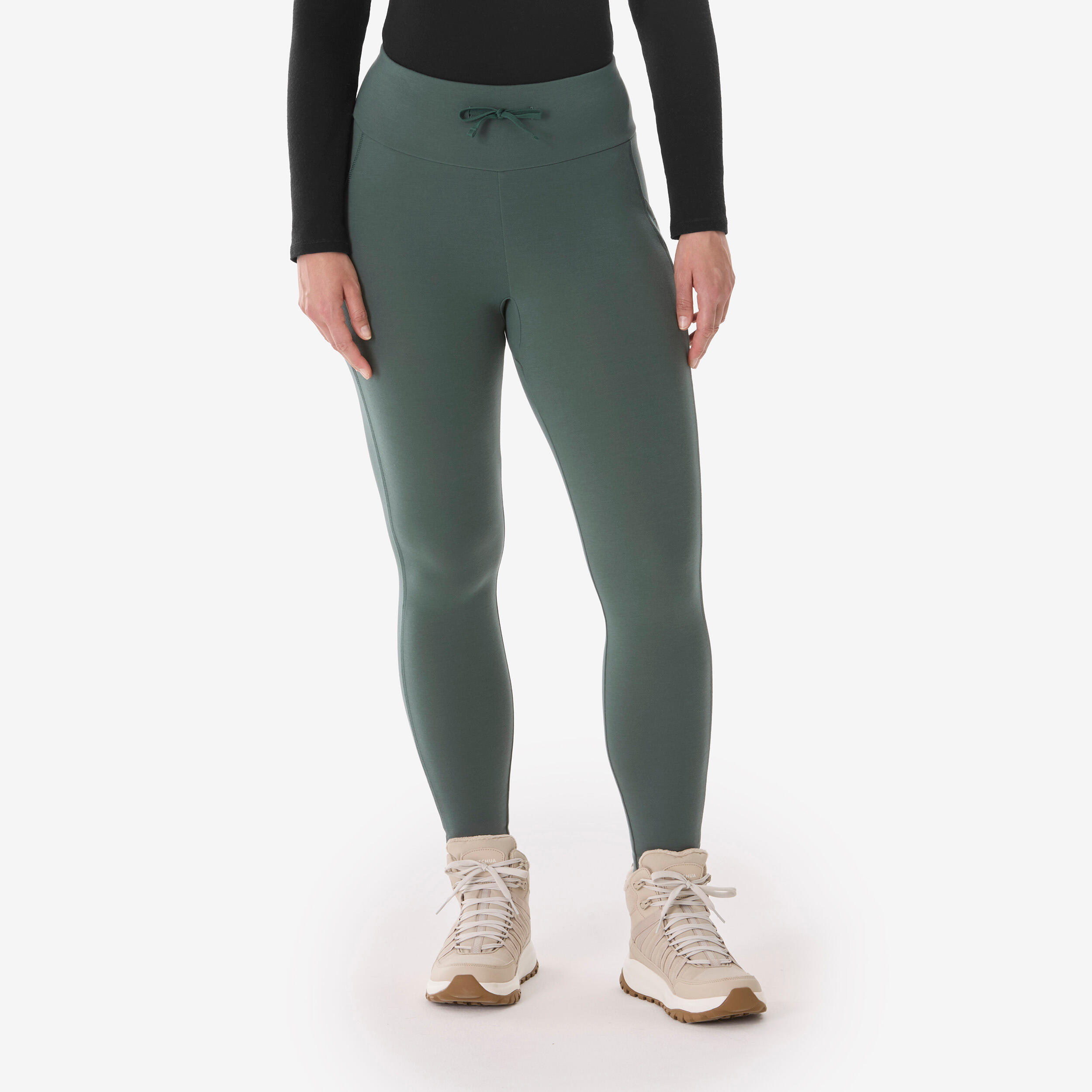 Leggings Damen warm Wandern - NH100 grün