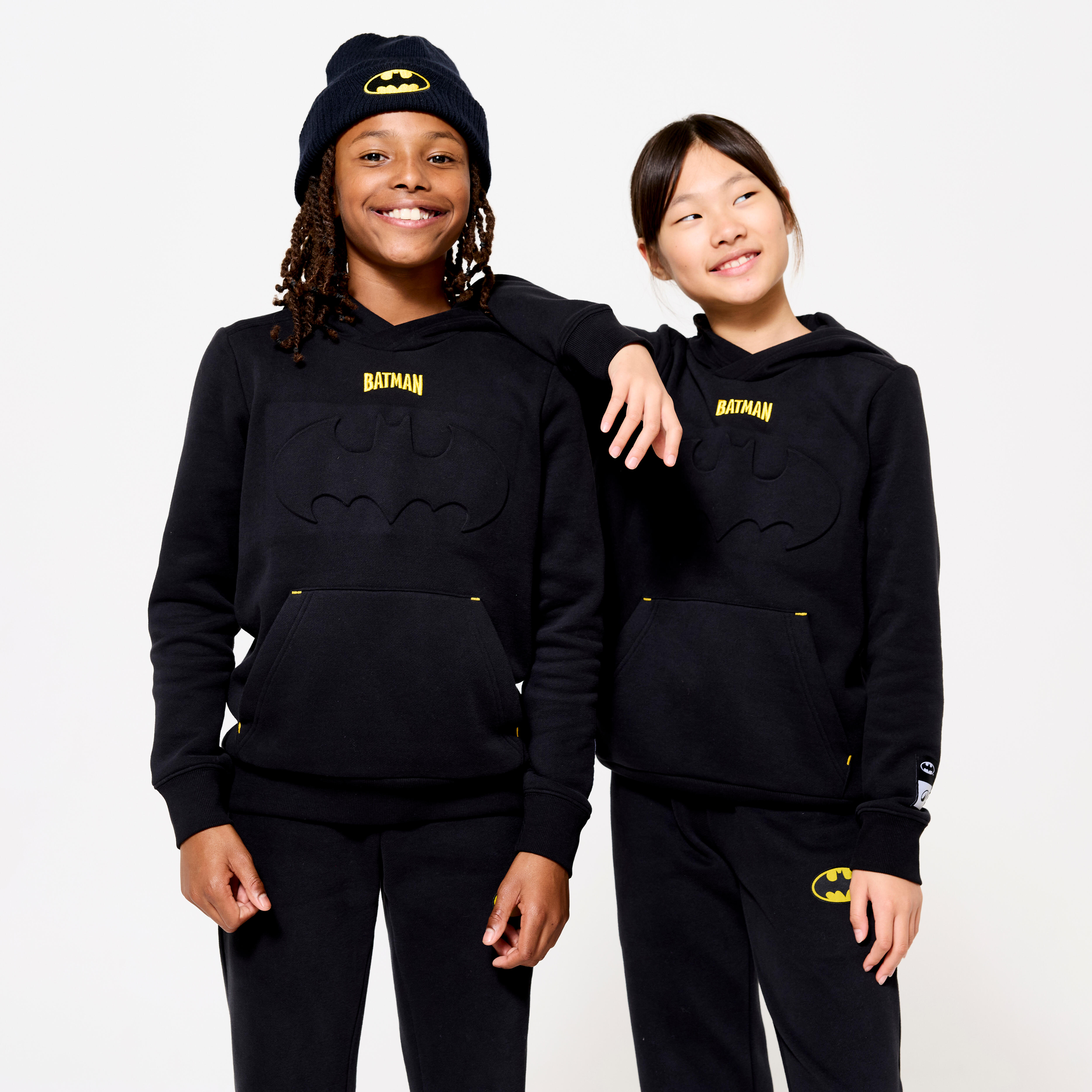 Hoodie Kinder Baumwolle - Batman schwarz