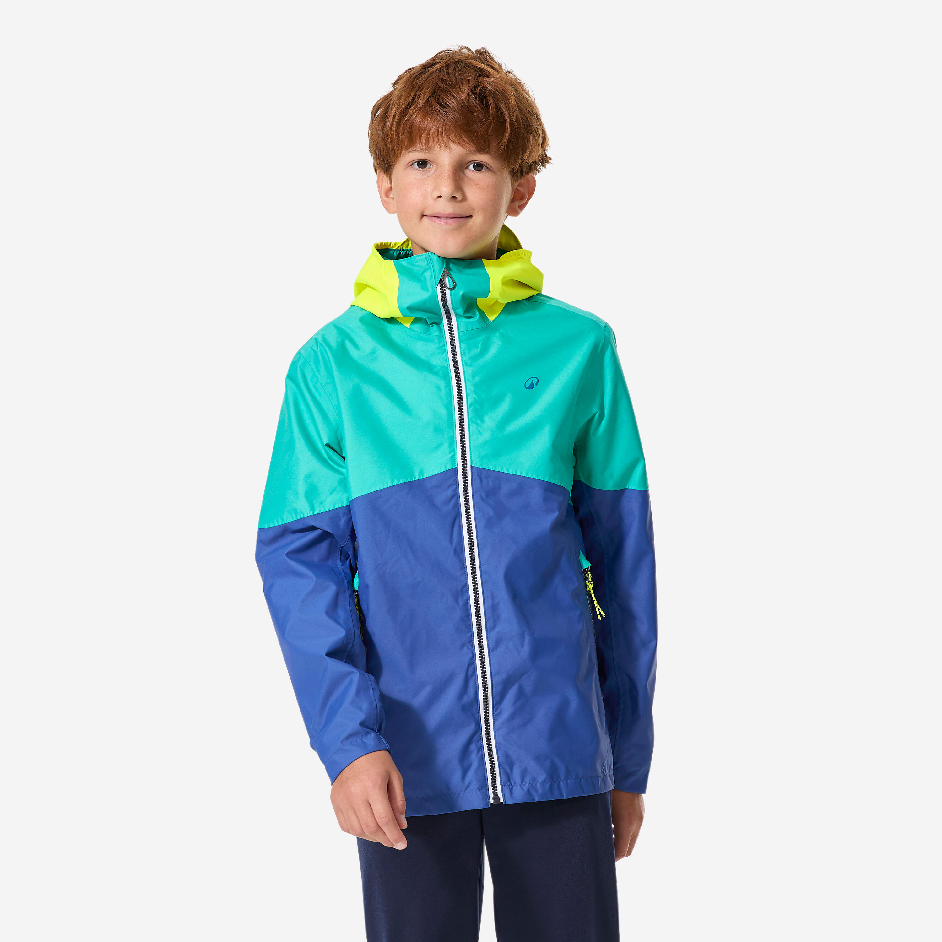 Regenjacke Segeln Kinder wasserdicht winddicht 100 blau/gelb