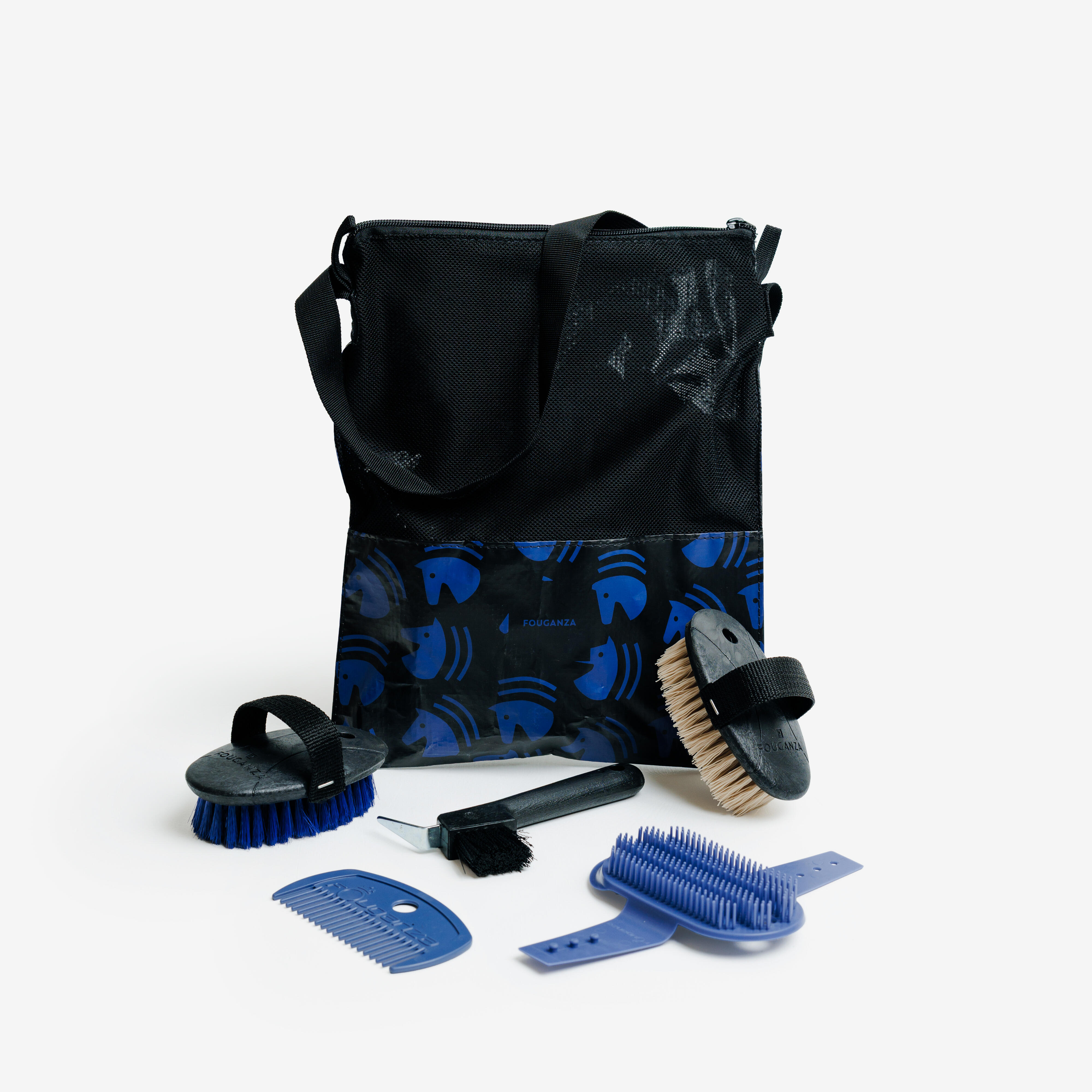 Putzzeug-Set 5-teilig Kinder blau/schwarz