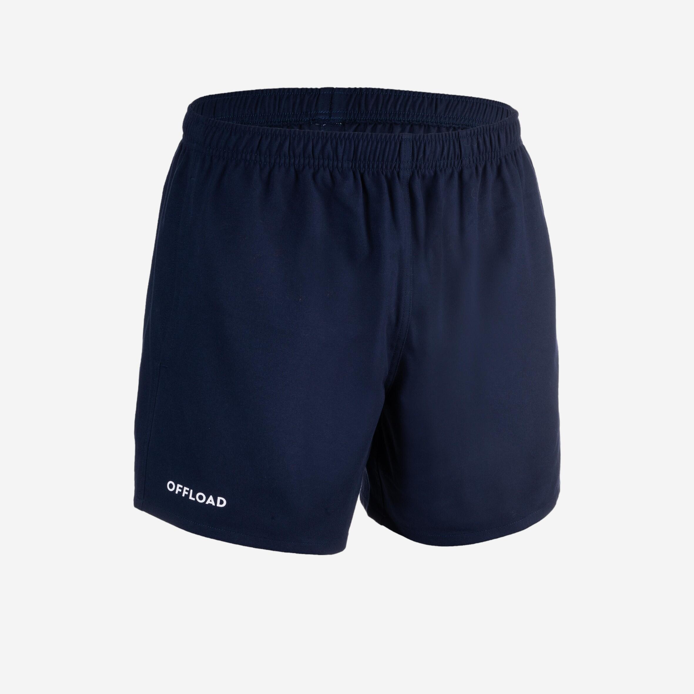 Rugbyshorts R100 ohne Taschen Damen/Herren marineblau