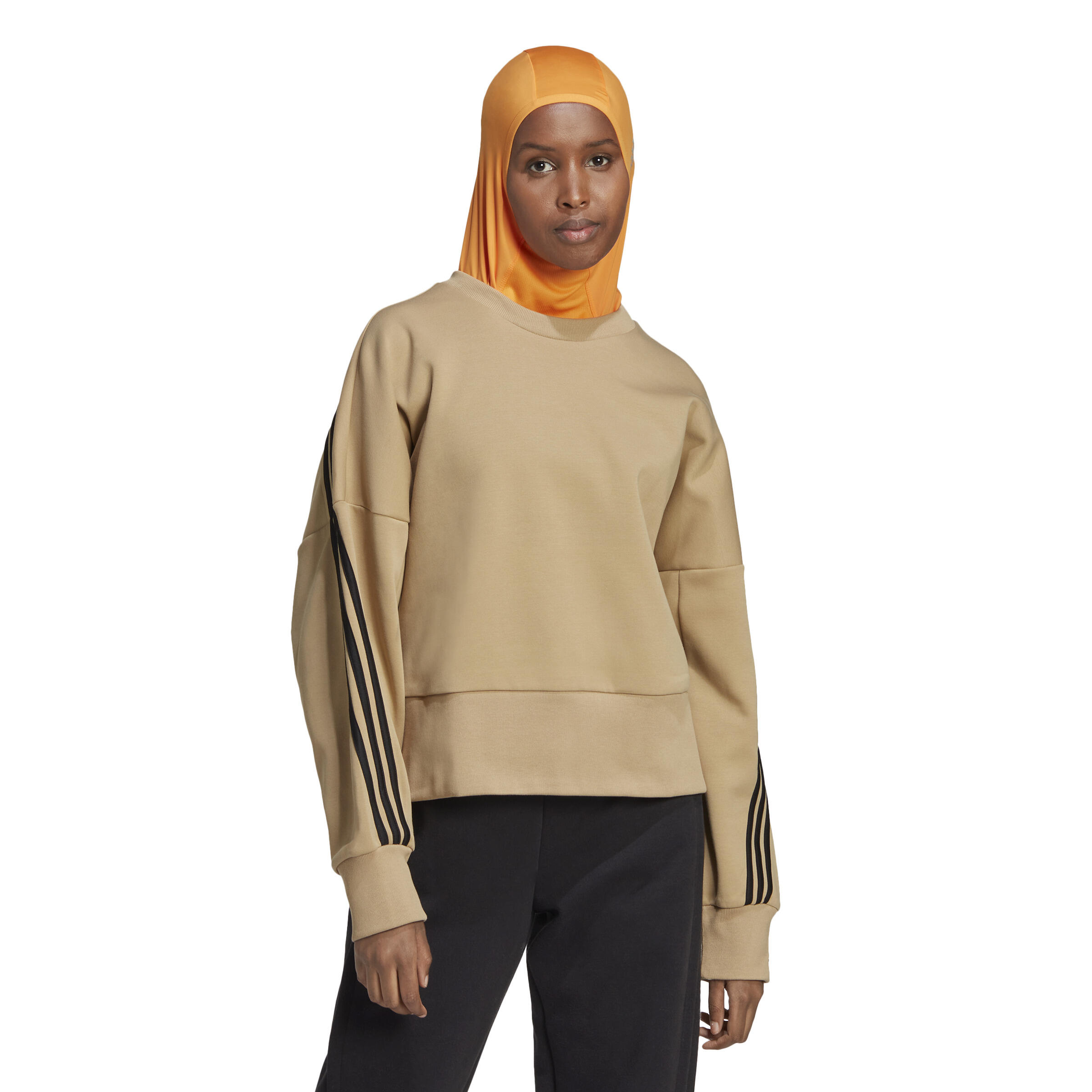 Sweatshirt Adidas Fitness Soft Training Future Icons Damen beige
